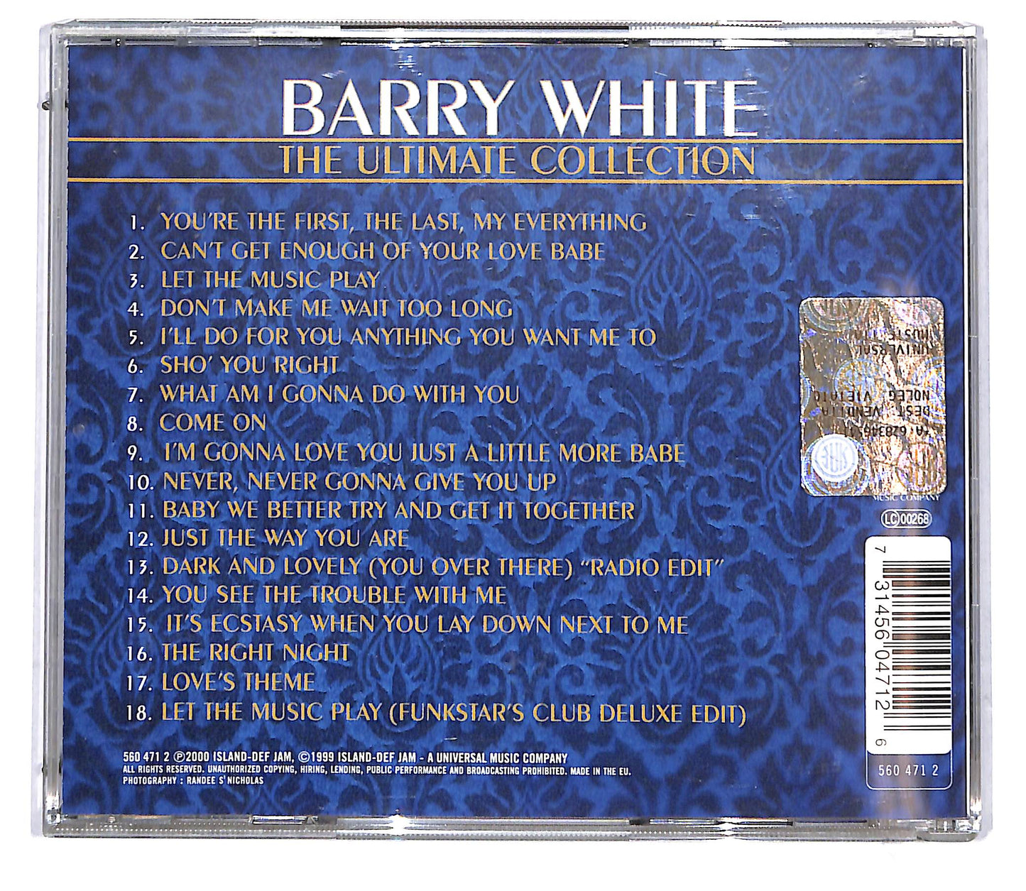 EBOND Barry White - The Ultimate Collection CD CD113664