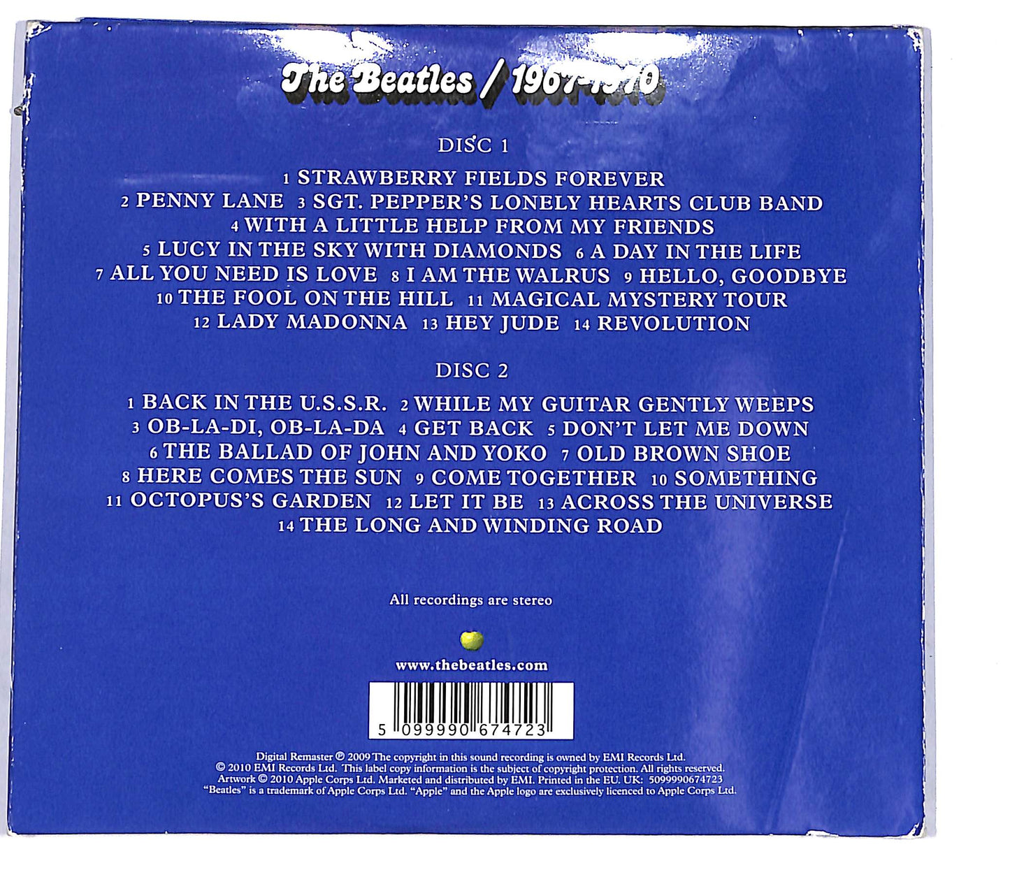 EBOND The Beatles - 1967-1970 DIGIPACK CD CD114023