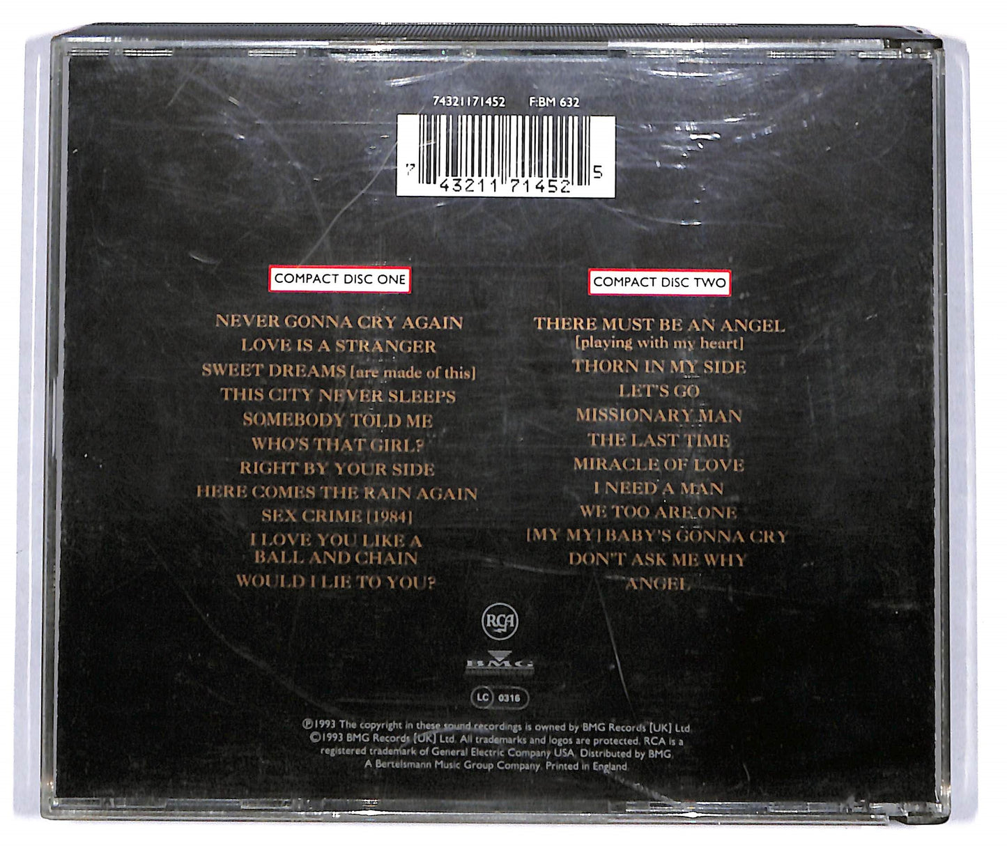 EBOND Eurythmics - Live 1983 - 1989 CD CD114166