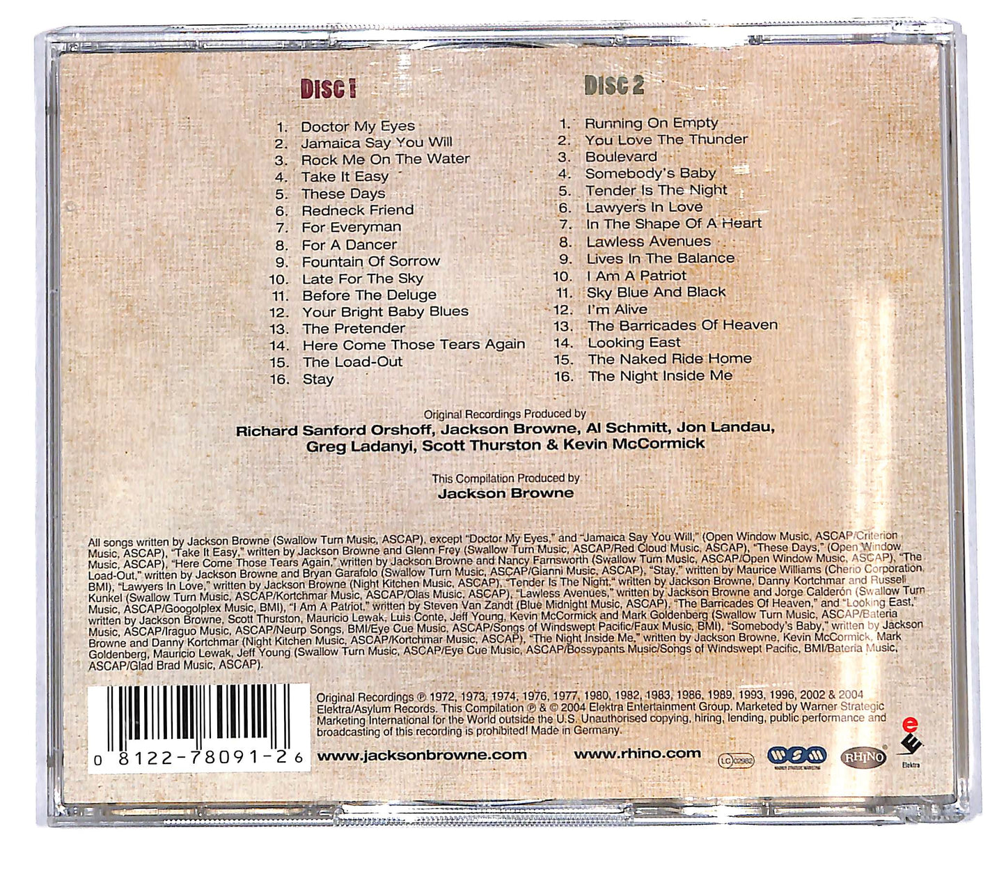 EBOND Jackson Browne - The Very Best Of Jackson Browne CD CD114264