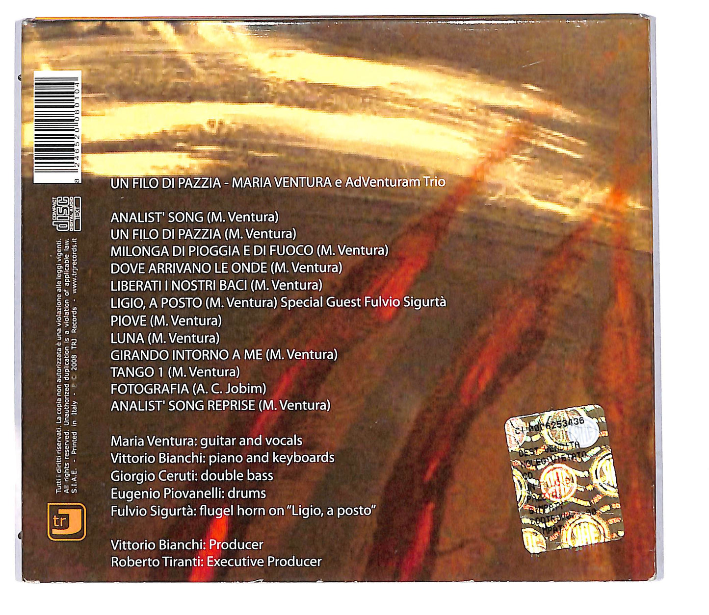 EBOND Maria Ventura& Adventuram Trio - un filo di pazzia DIGIPACK CD CD114315