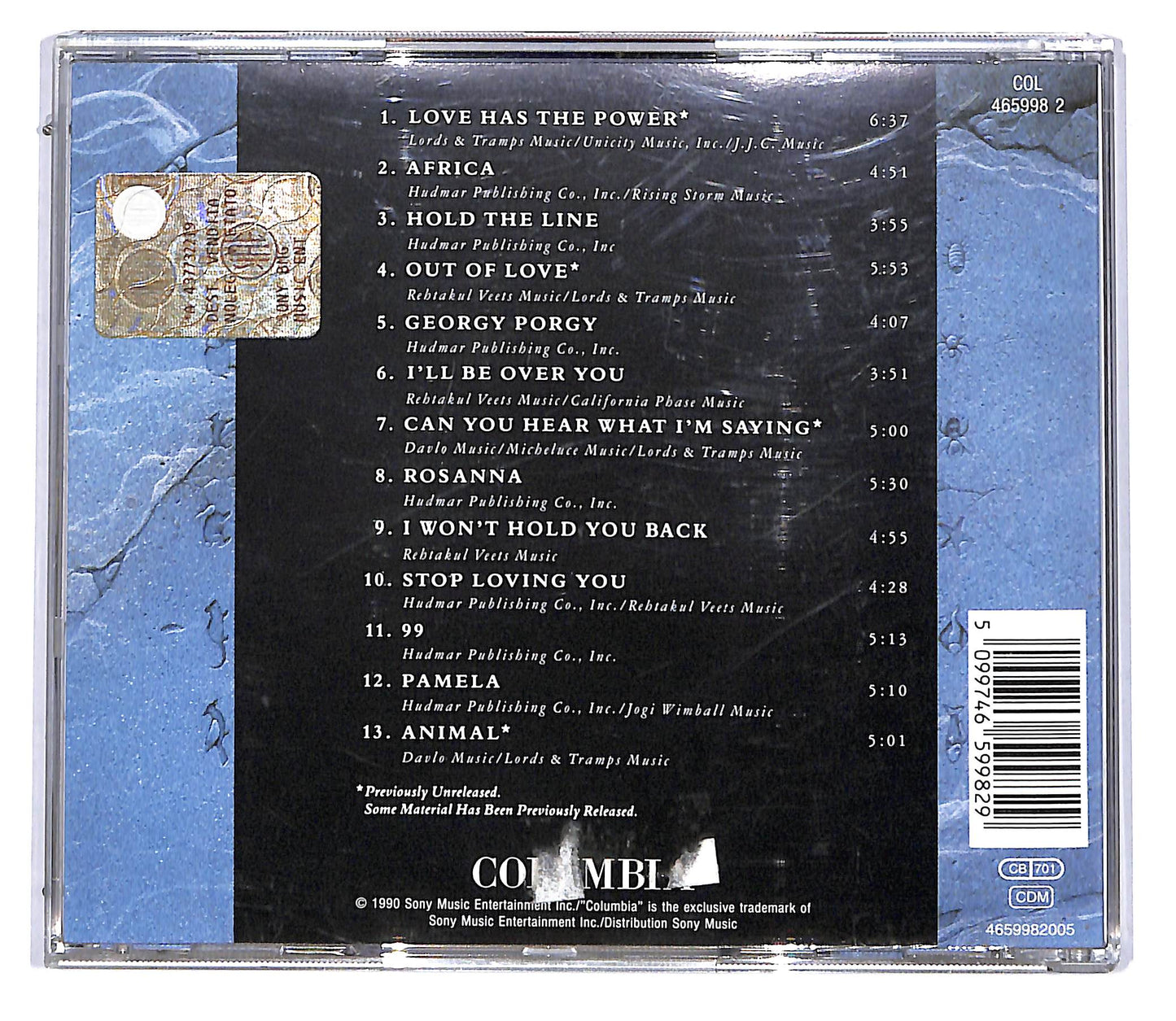 EBOND Toto - Past To Present 1977-1990 CD CD114516