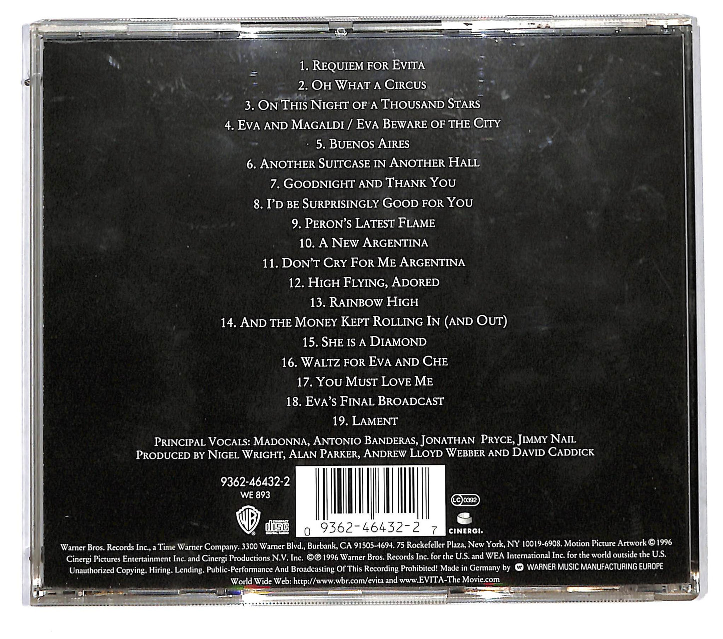 EBOND Andrew Lloyd Webber And Tim Rice - Evita (Music From The Motion Picture) CD CD115048