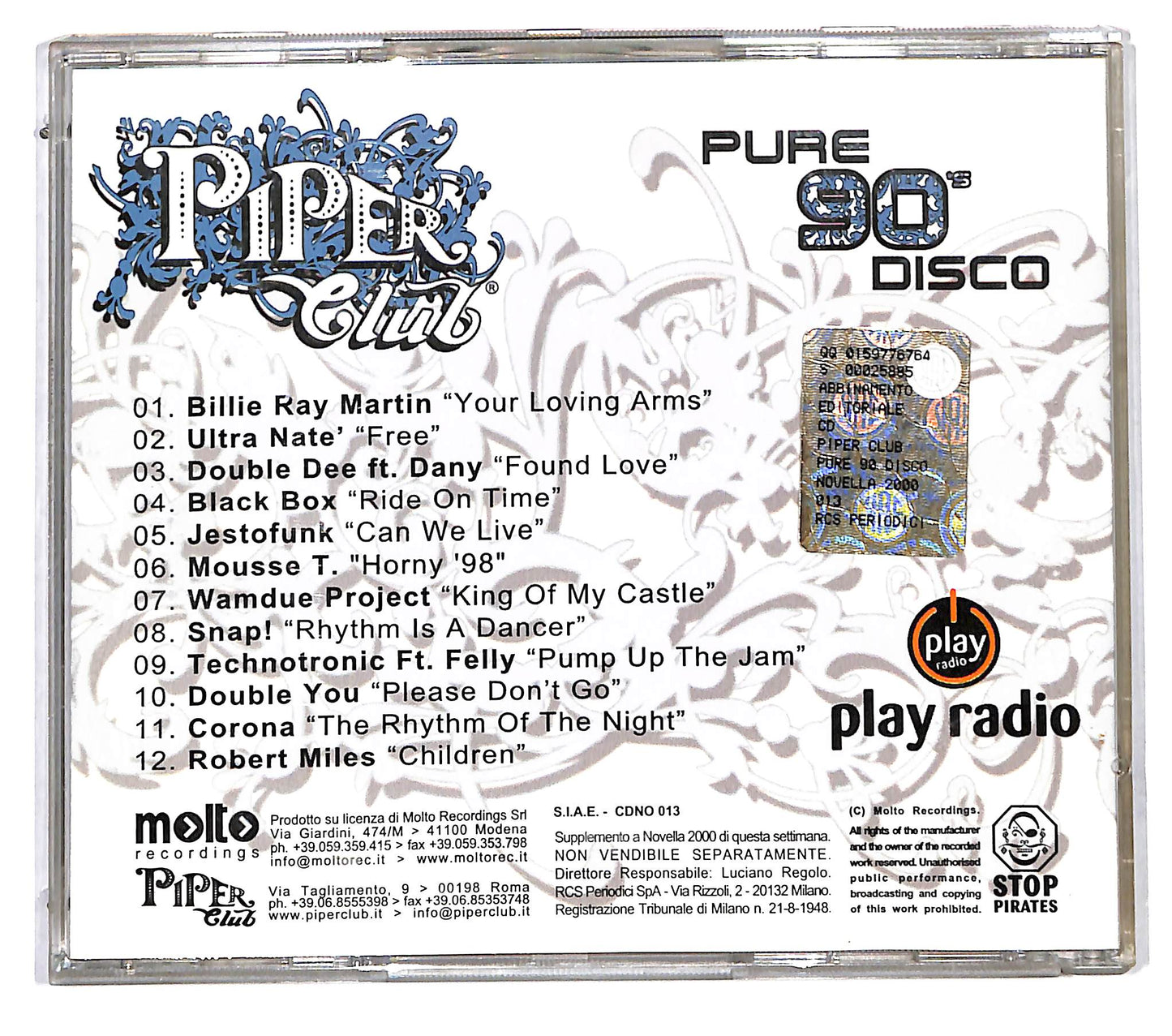 EBOND Various - Piper Club - Pure 90' Disco EDITORIALE CD CD115107
