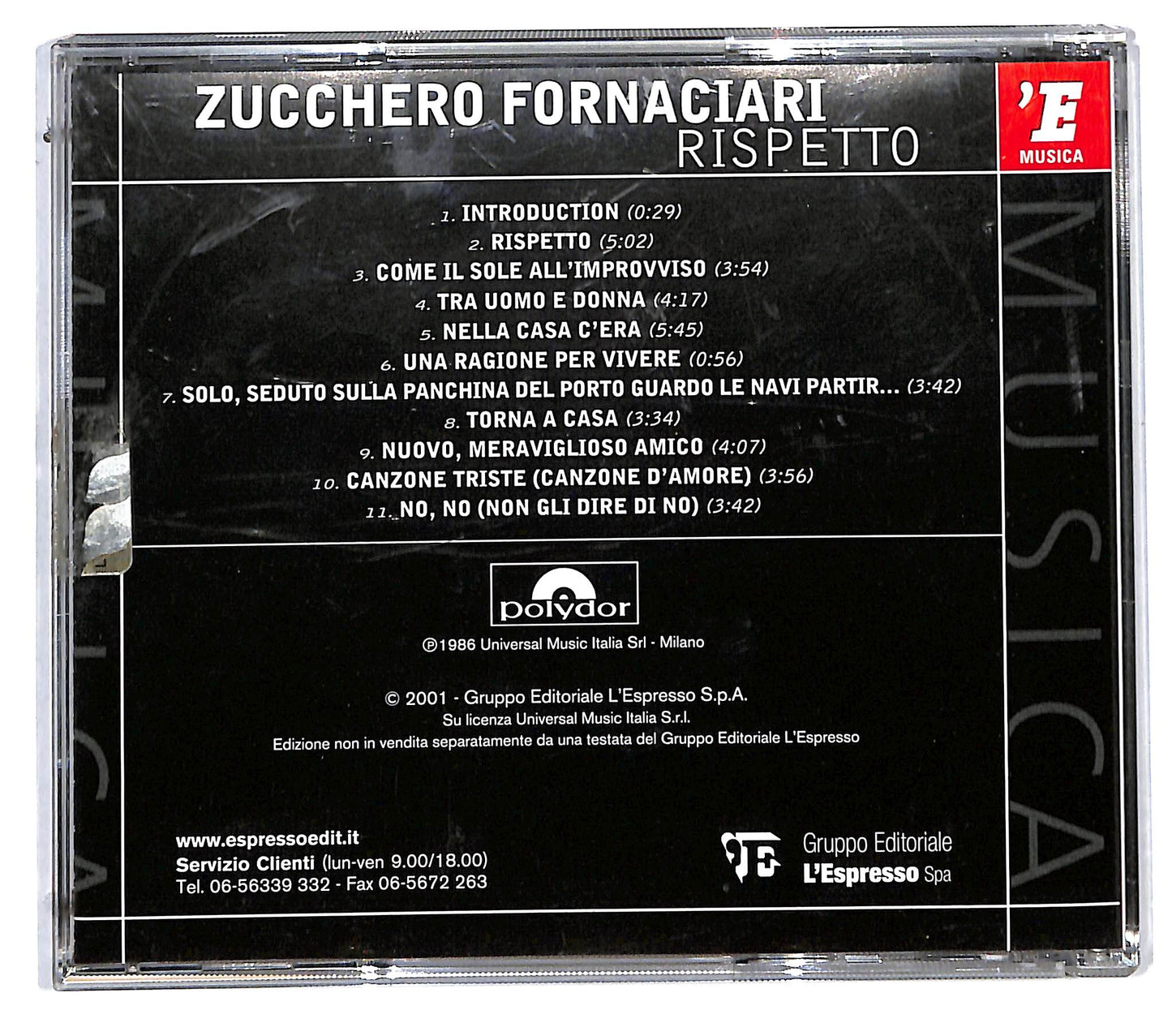 EBOND Zucchero Fornaciari - Rispetto EDITORIALE CD CD115213