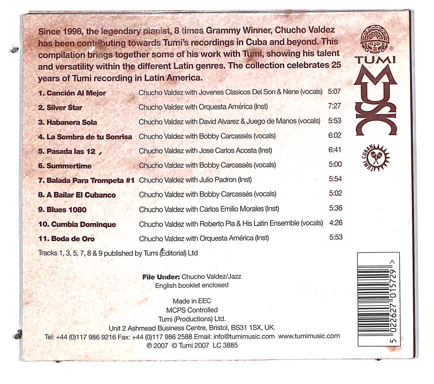 EBOND Chucho Valdes - Tumi Sessions CD CD115218