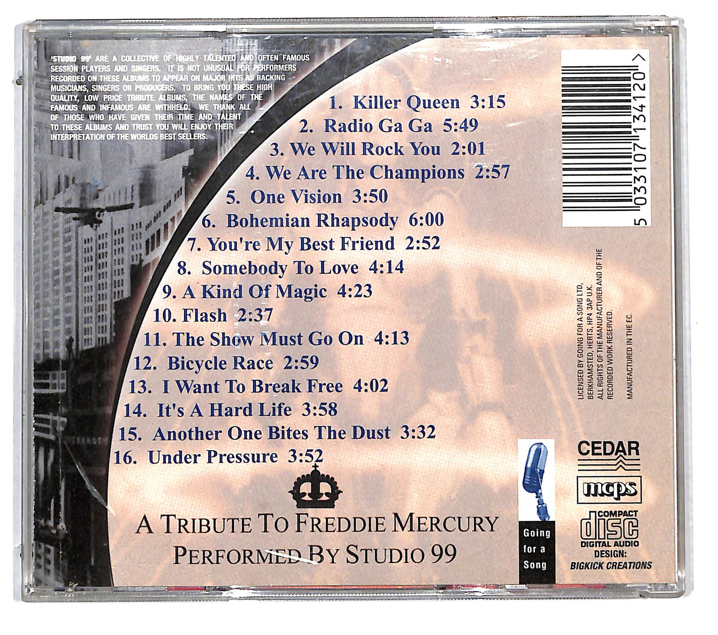 EBOND Studio 99 - A Tribute To Freddie Mercury CD CD115460
