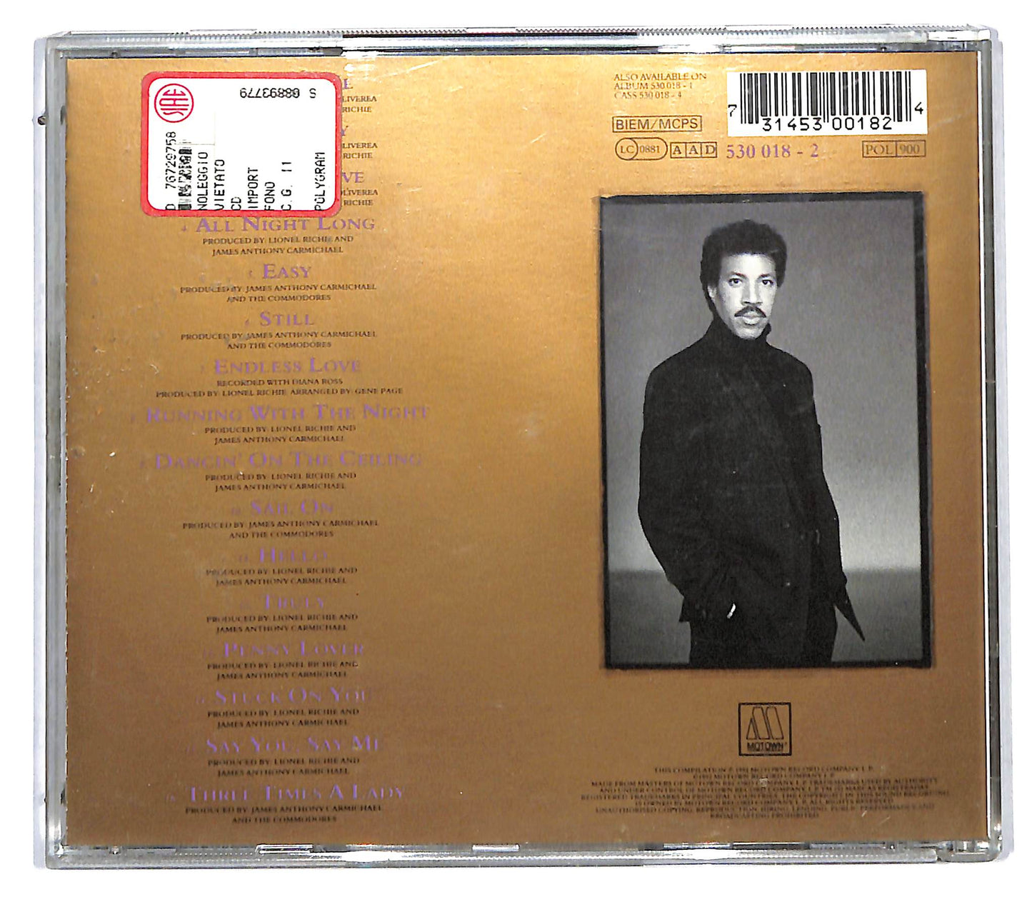 EBOND Lionel Richie - Back To Front CD CD115720