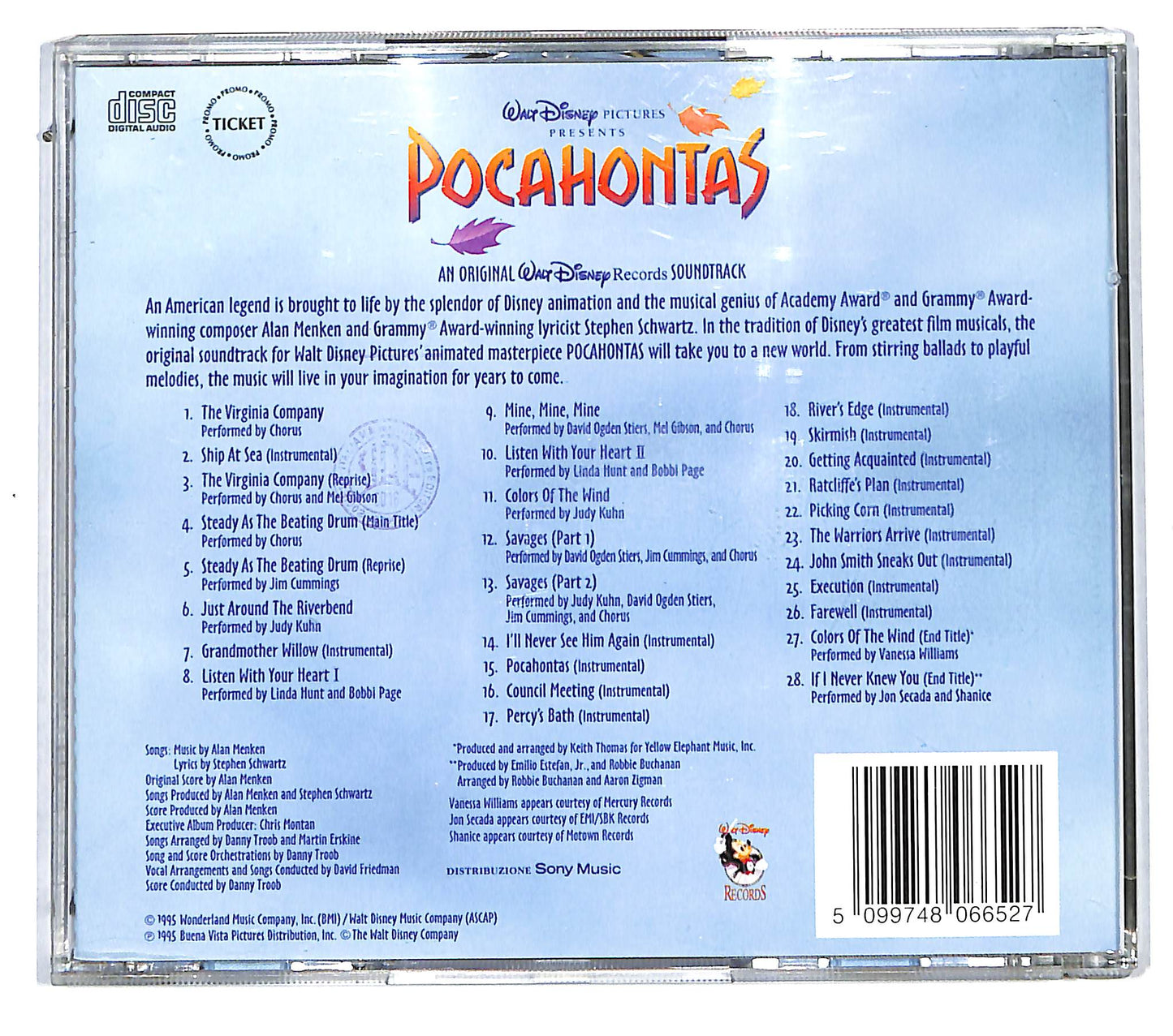 EBOND Alan Menken , Stephen Schwartz - Pocahontas (Soundtrack) CD CD115724