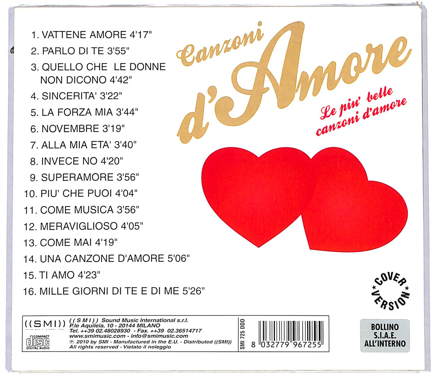 EBOND Canzoni D'Amore - Le Piu Belle Canzoni D'Amore Slipcase CD CD115767