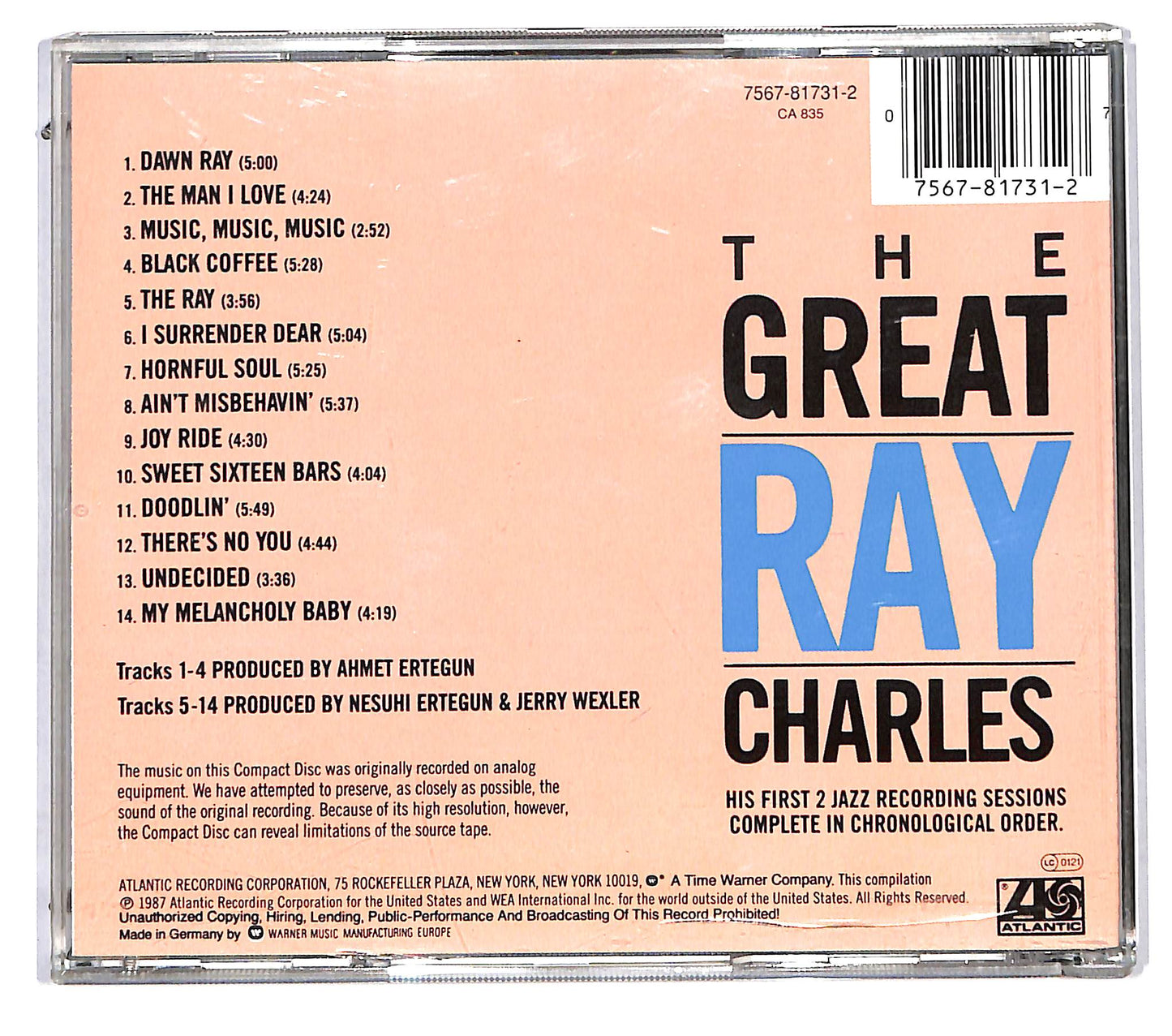 EBOND Ray Charles - The Great Ray Charles CD CD115811