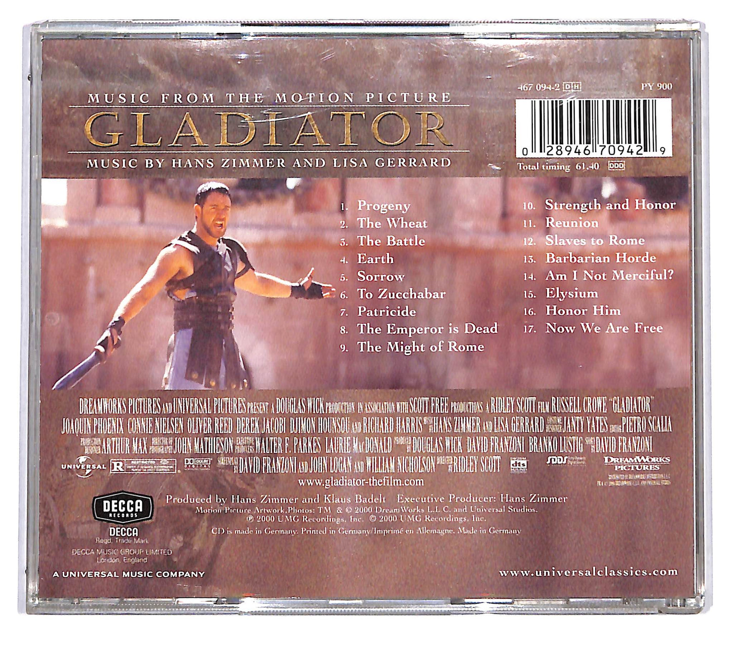 EBOND Hans Zimmer And Lisa Gerrard - Gladiator (Soundtrack) CD CD115954