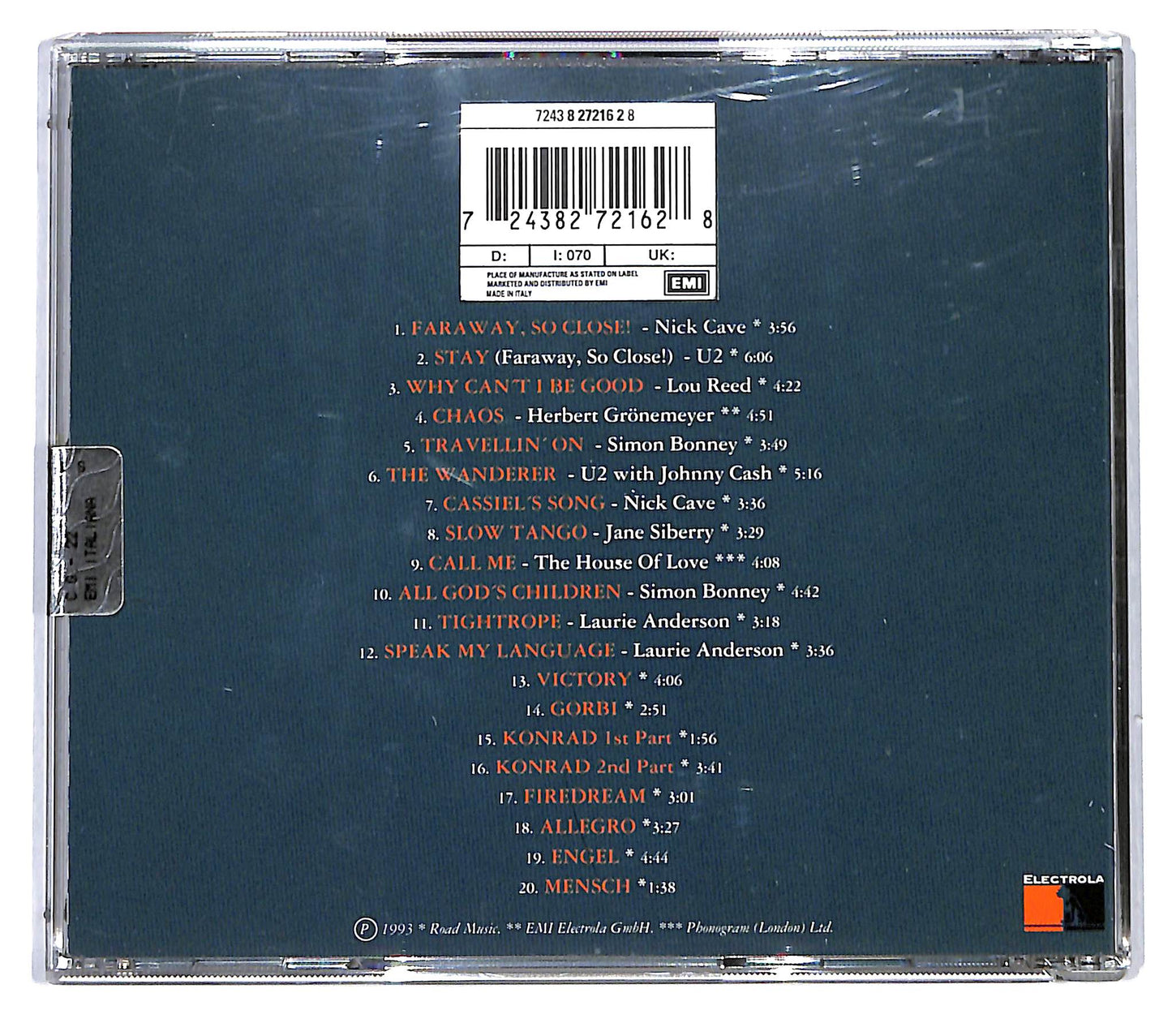 EBOND Various - Faraway, So Close! (Original Soundtrack) CD CD116101