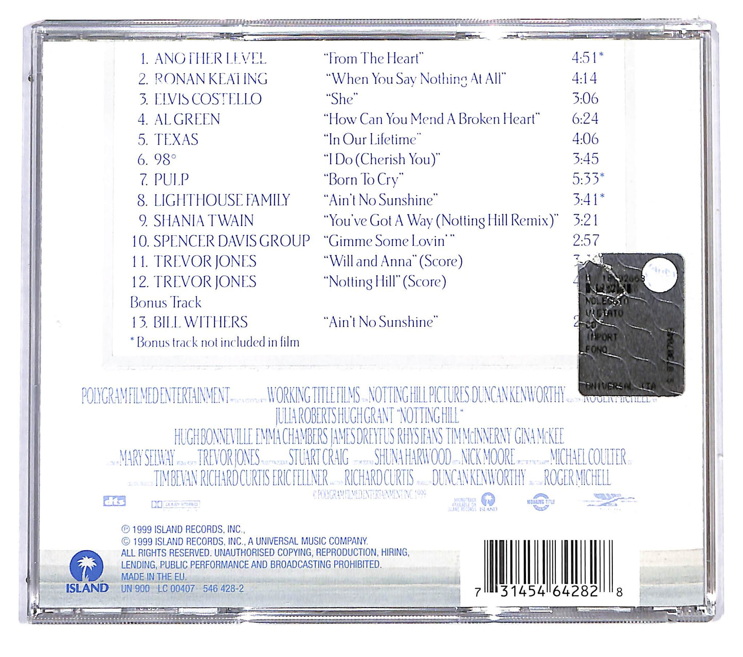 EBOND Various - Notting Hill CD CD116130
