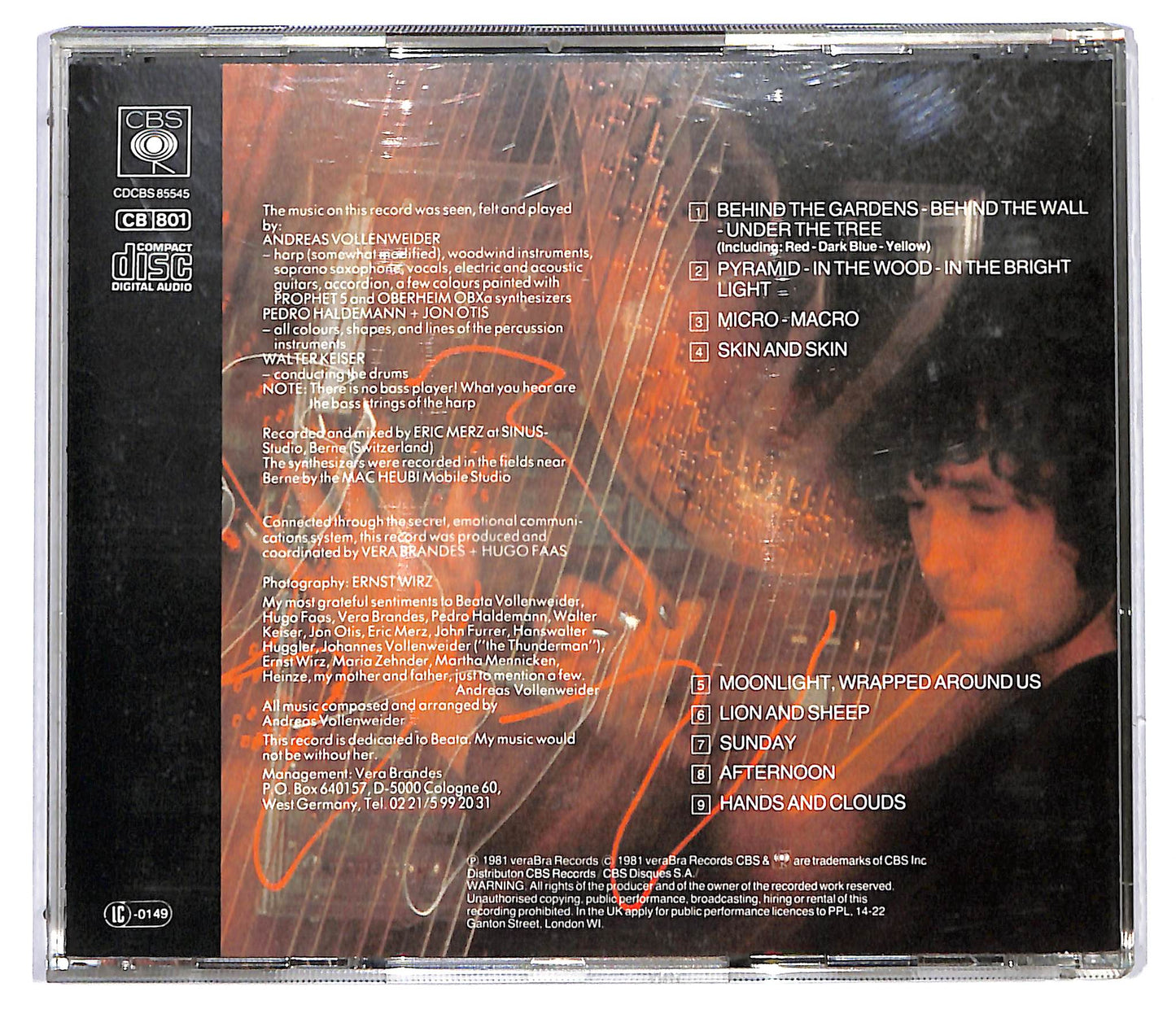 EBOND Andreas Vollenweider - ...Behind The Gardens - Behind The Wall CD CD116152