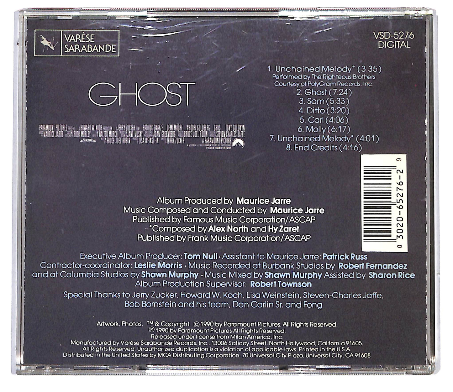 EBOND Maurice Jarre - Ghost (Original Motion Picture Soundtrack) CD CD116219