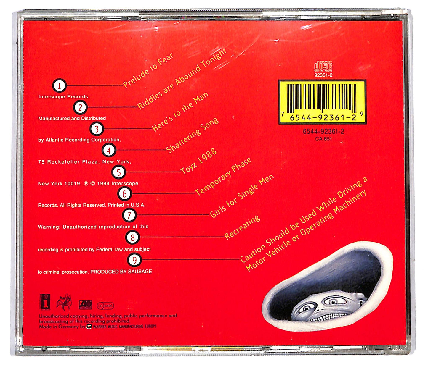 EBOND Sausage - Riddles Are Abound Tonight CD CD116247