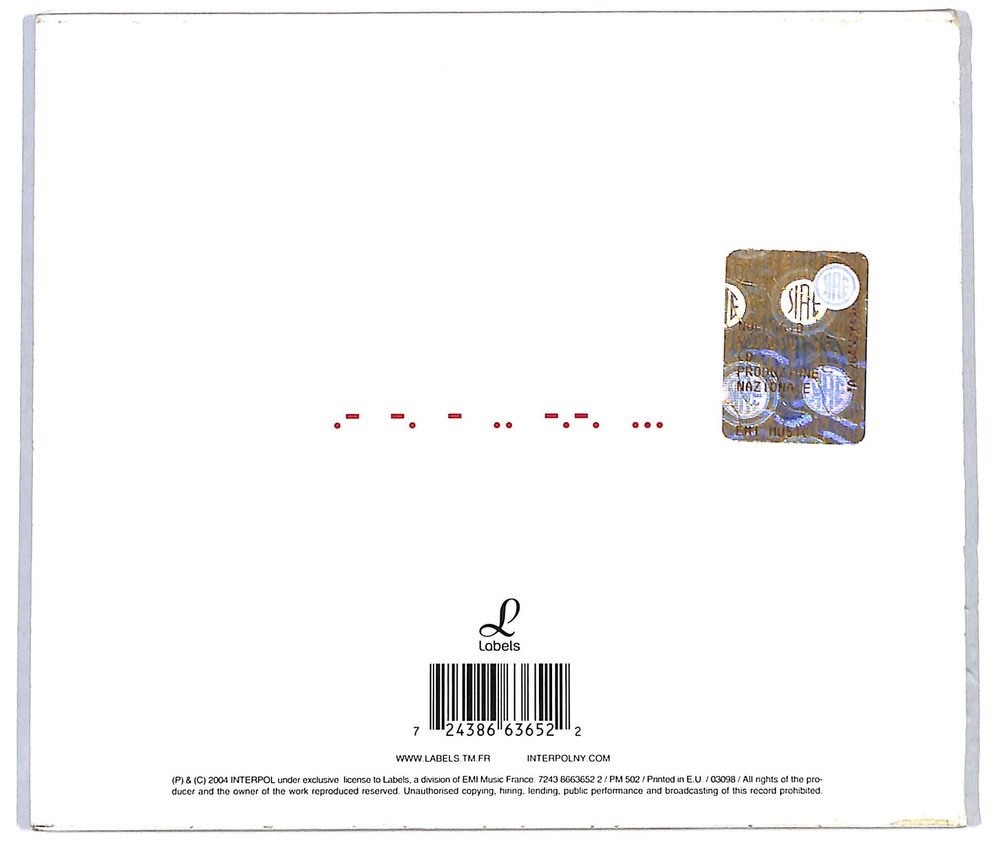 EBOND Interpol - Antics CD CD116327
