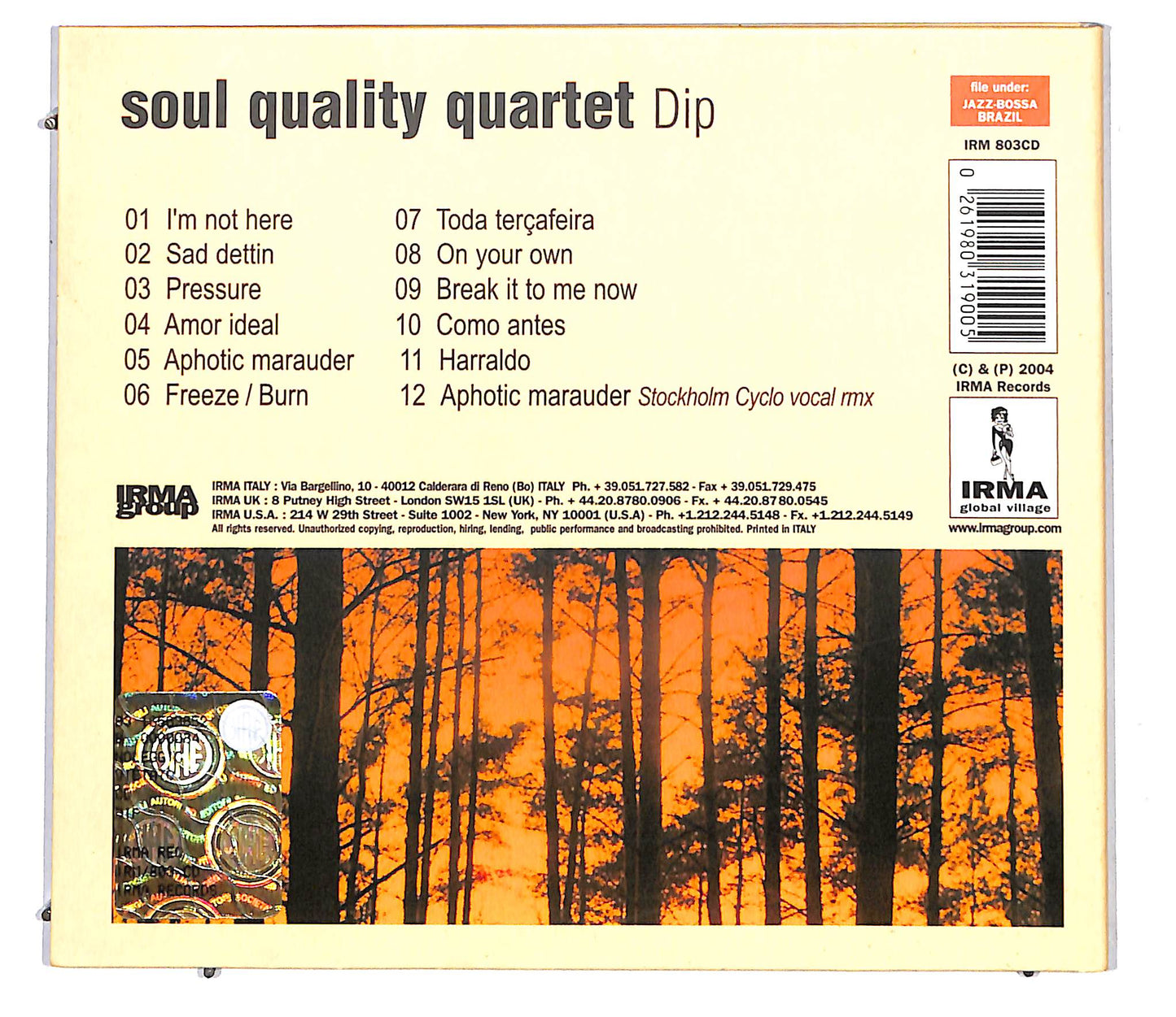 EBOND Soul Quality Quartet - Dip DIGIPACK CD CD116404