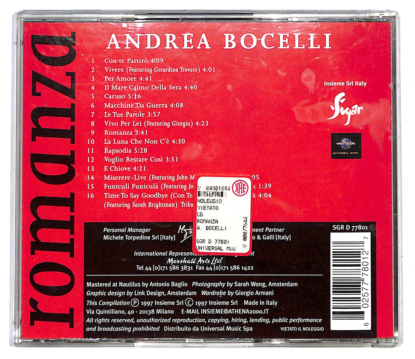 EBOND Andrea Bocelli - Romanza CD CD116462