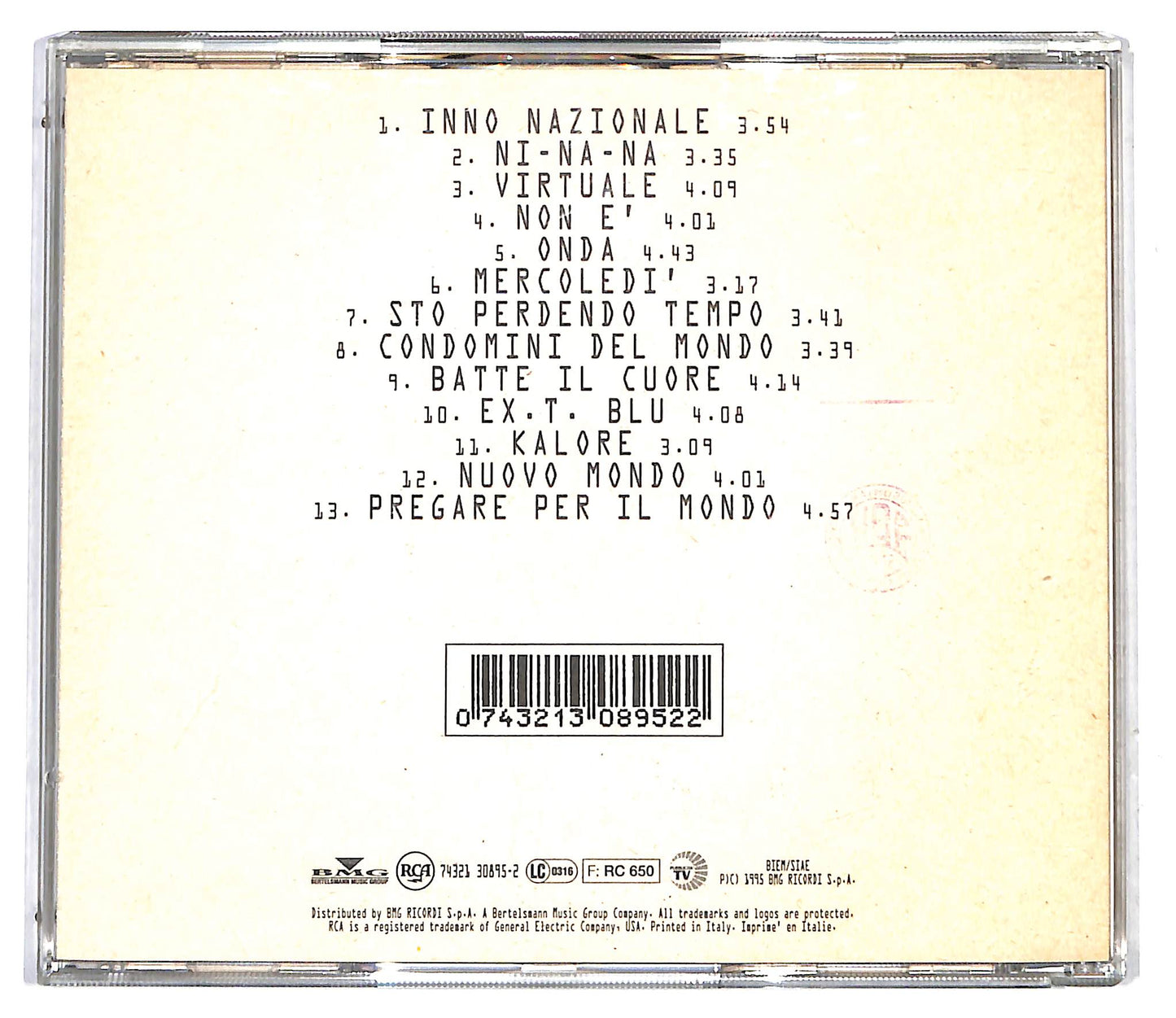 EBOND Luca Carboni - ''Mondo'' CD CD116532