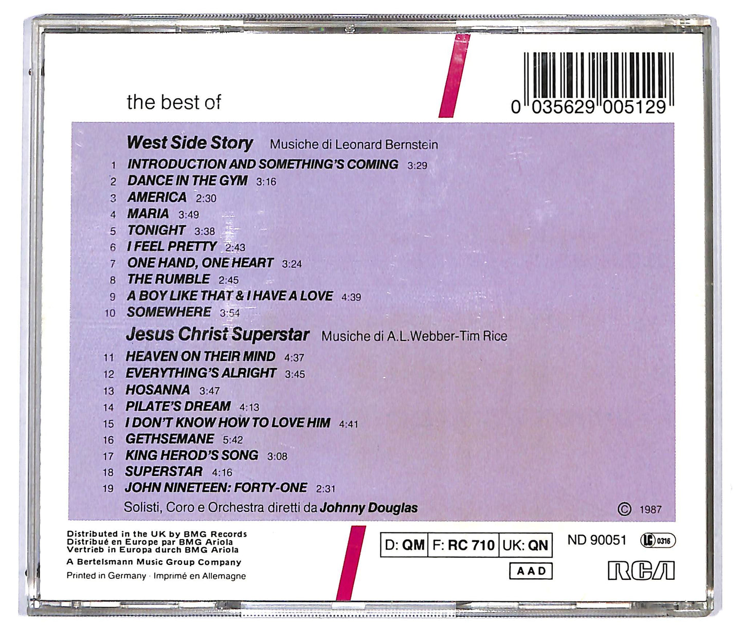 EBOND Johnny Douglas - The Best Of West Side Story / Jesus Christ CD CD116714