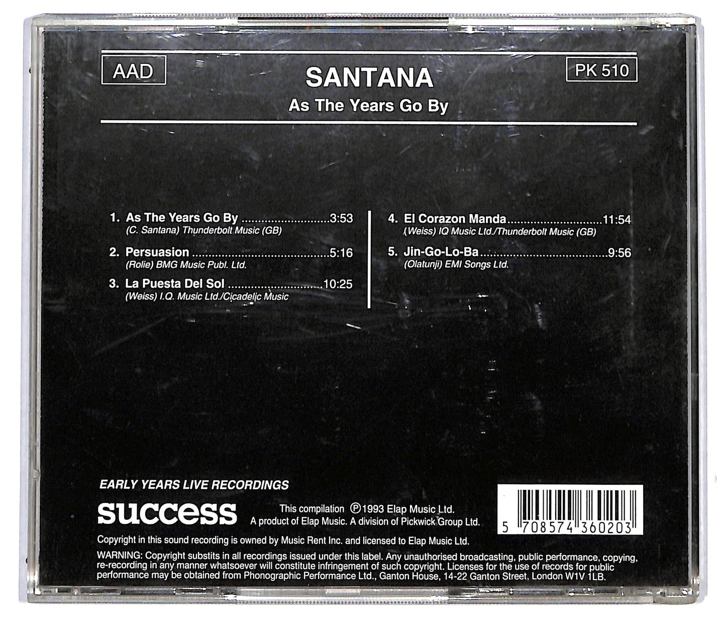 EBOND Santana - As The Years Go By CD CD116751
