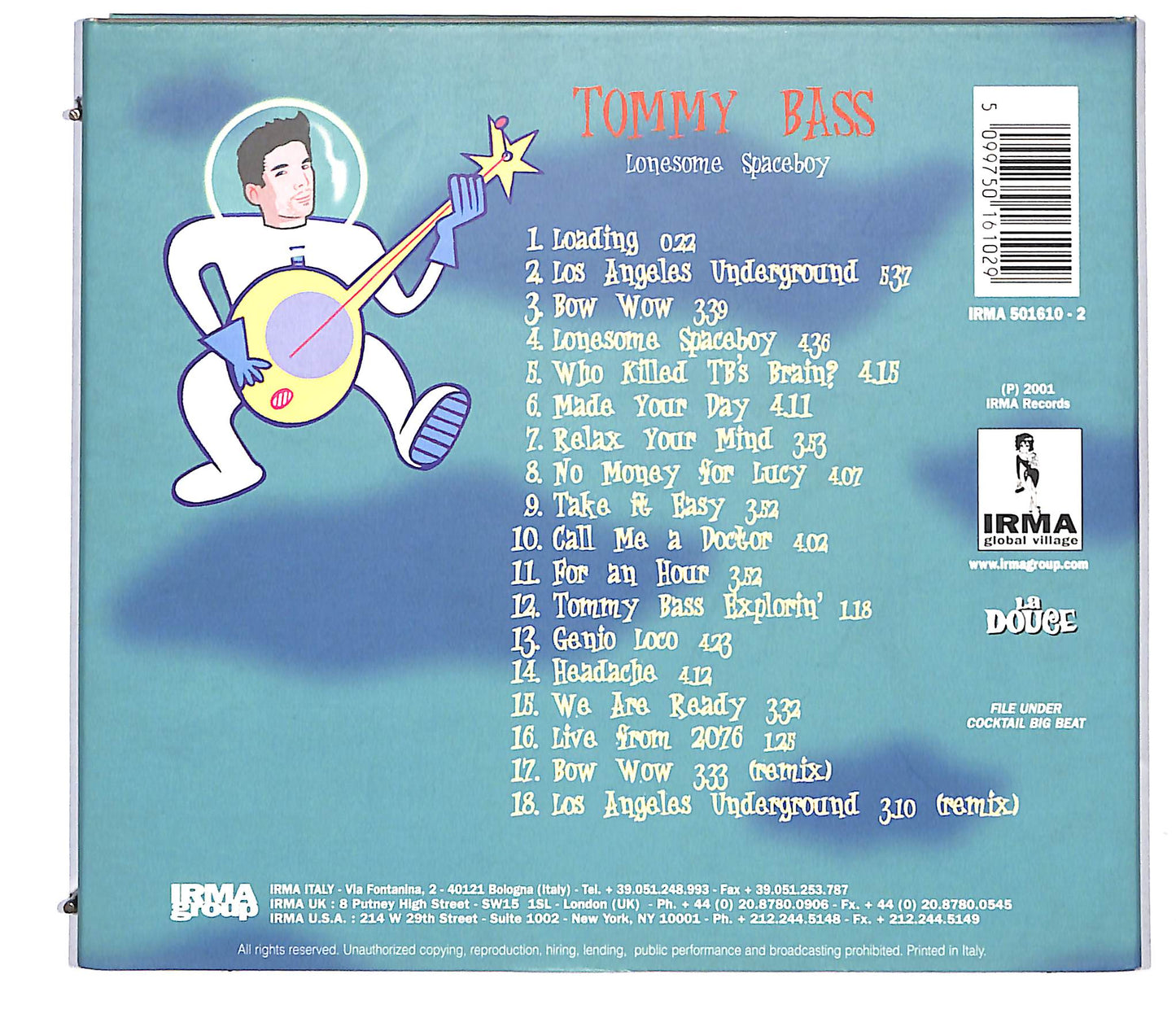 EBOND Tommy Bass - Lonesome Spaceboy CD CD116811