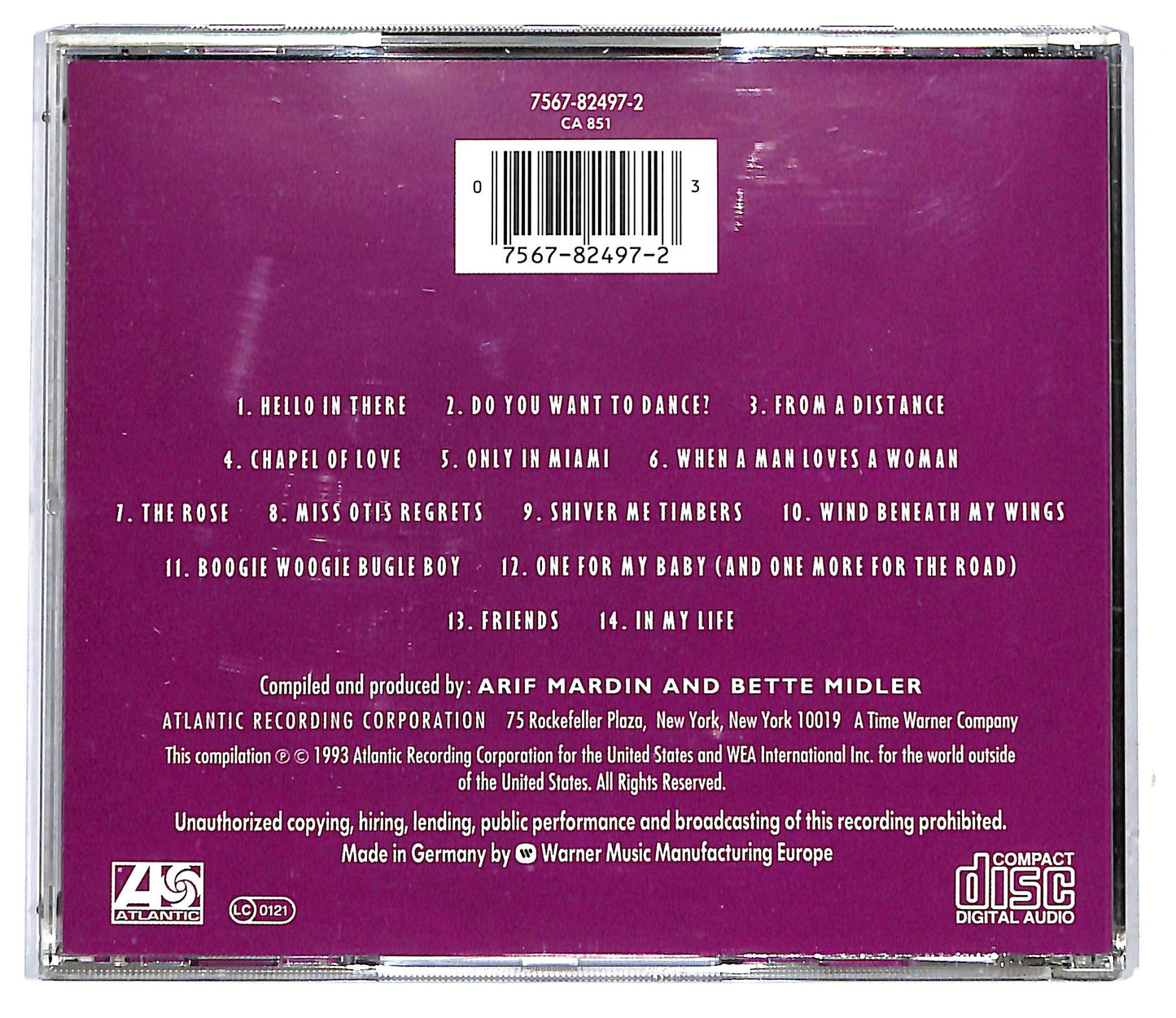 EBOND Bette Midler - Experience The Divine (Greatest Hits) CD CD116850
