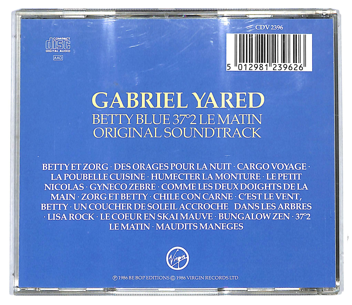 EBOND Gabriel Yared - Betty Blue 37°2 Le Matin CD CD117038
