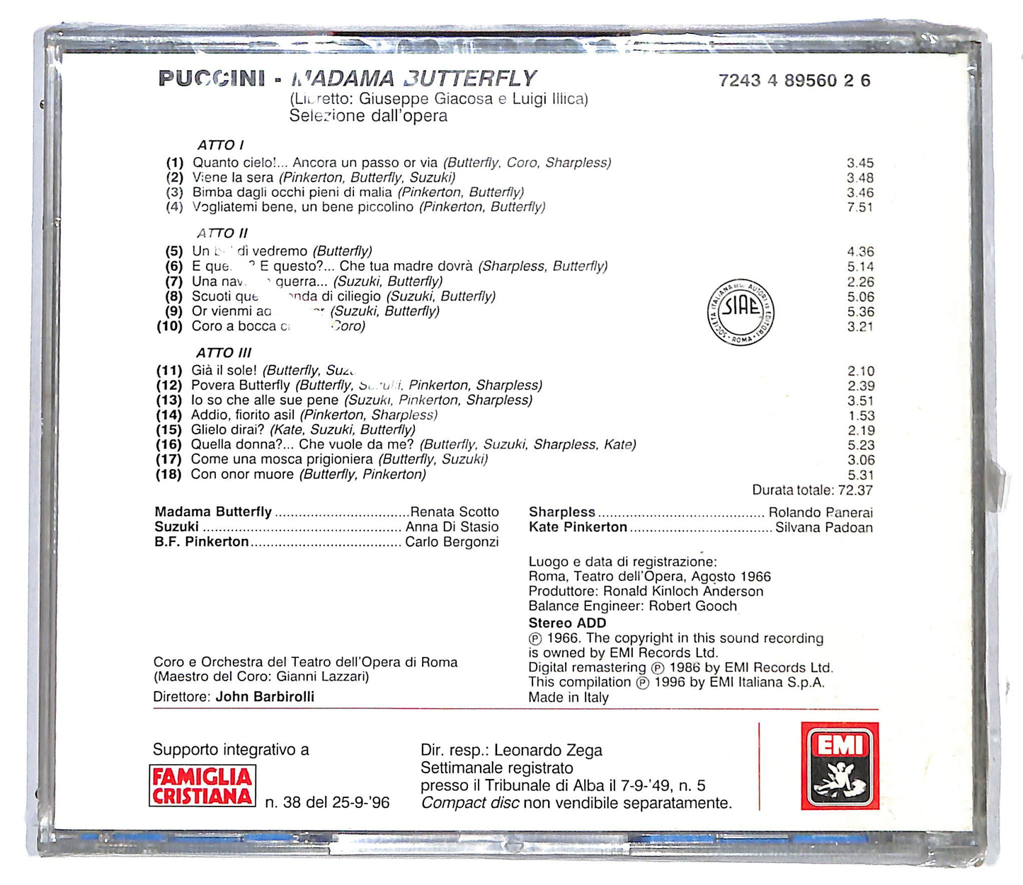 EBOND Giacomo Puccini - Madama Butterfly (Le Pagine Piu Belle) CD CD117058