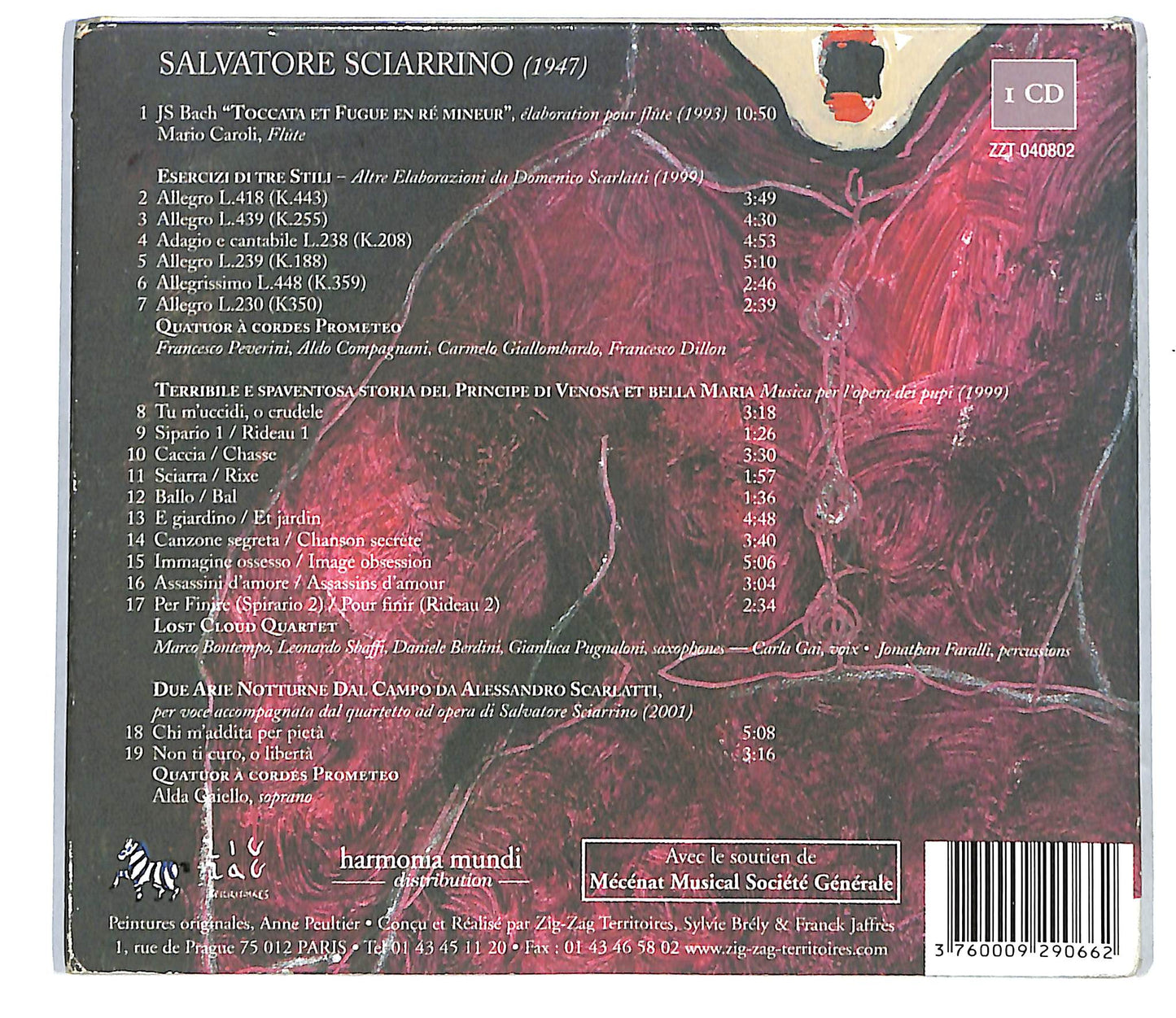 EBOND Salvatore Sciarrino - Histoires D'Autres Histoires CD CD117121