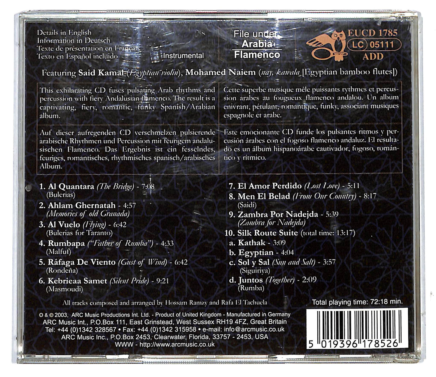 EBOND Hossam Ramzy & Rafa El Tachuela - Flamenco Arabe CD CD117163