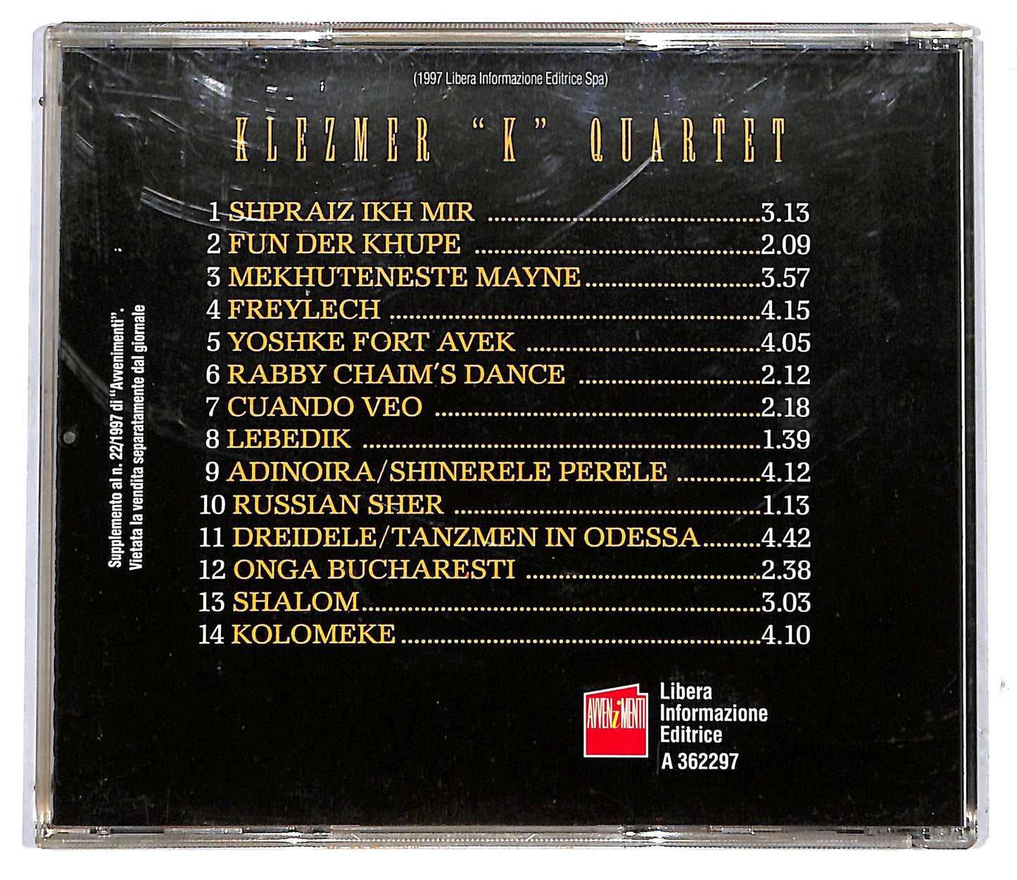 EBOND Klezmer ' K ' Quartet - Shalom CD CD117320