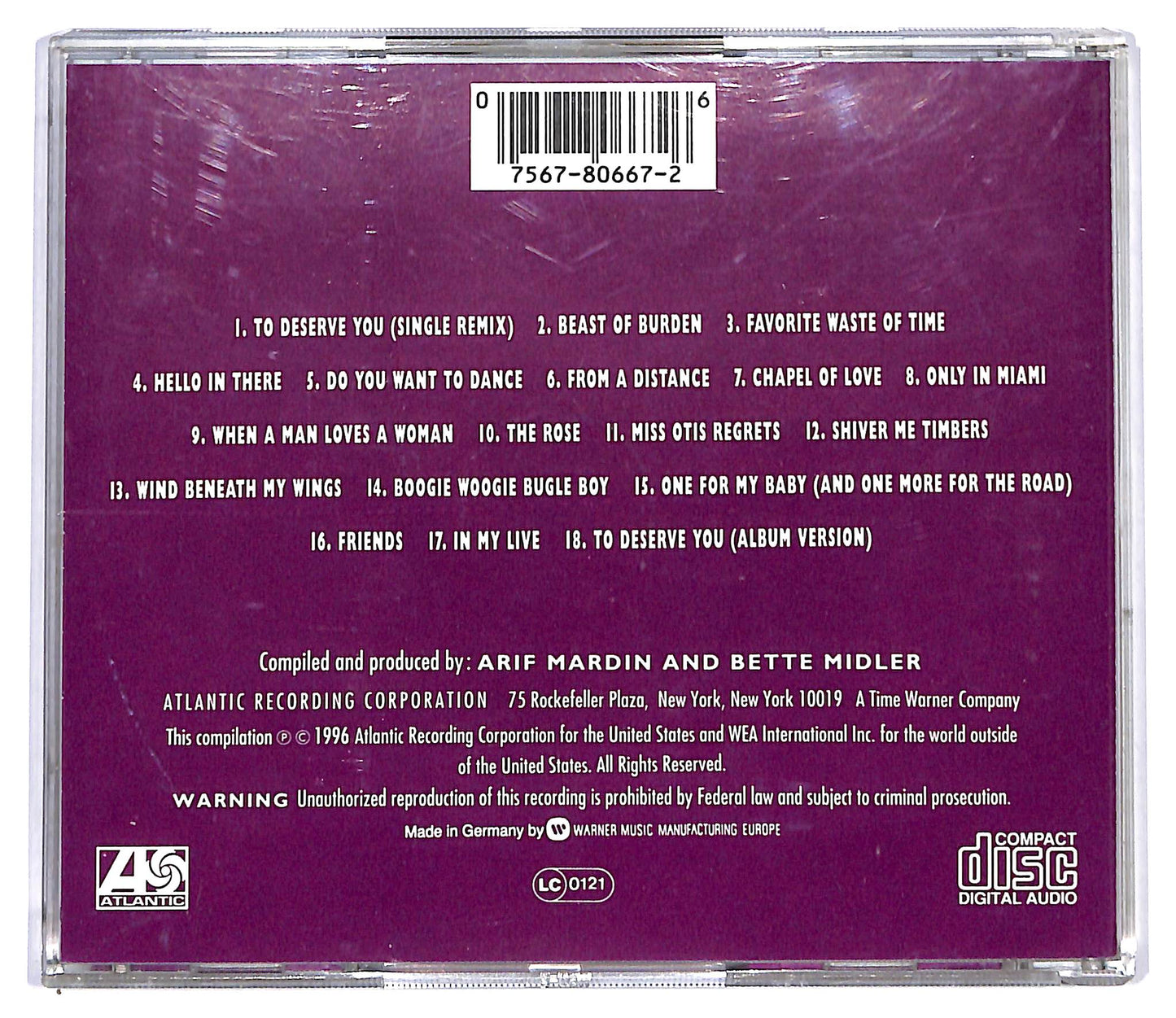 EBOND Bette Midler - Experience The Divine (Greatest Hits) CD CD117509