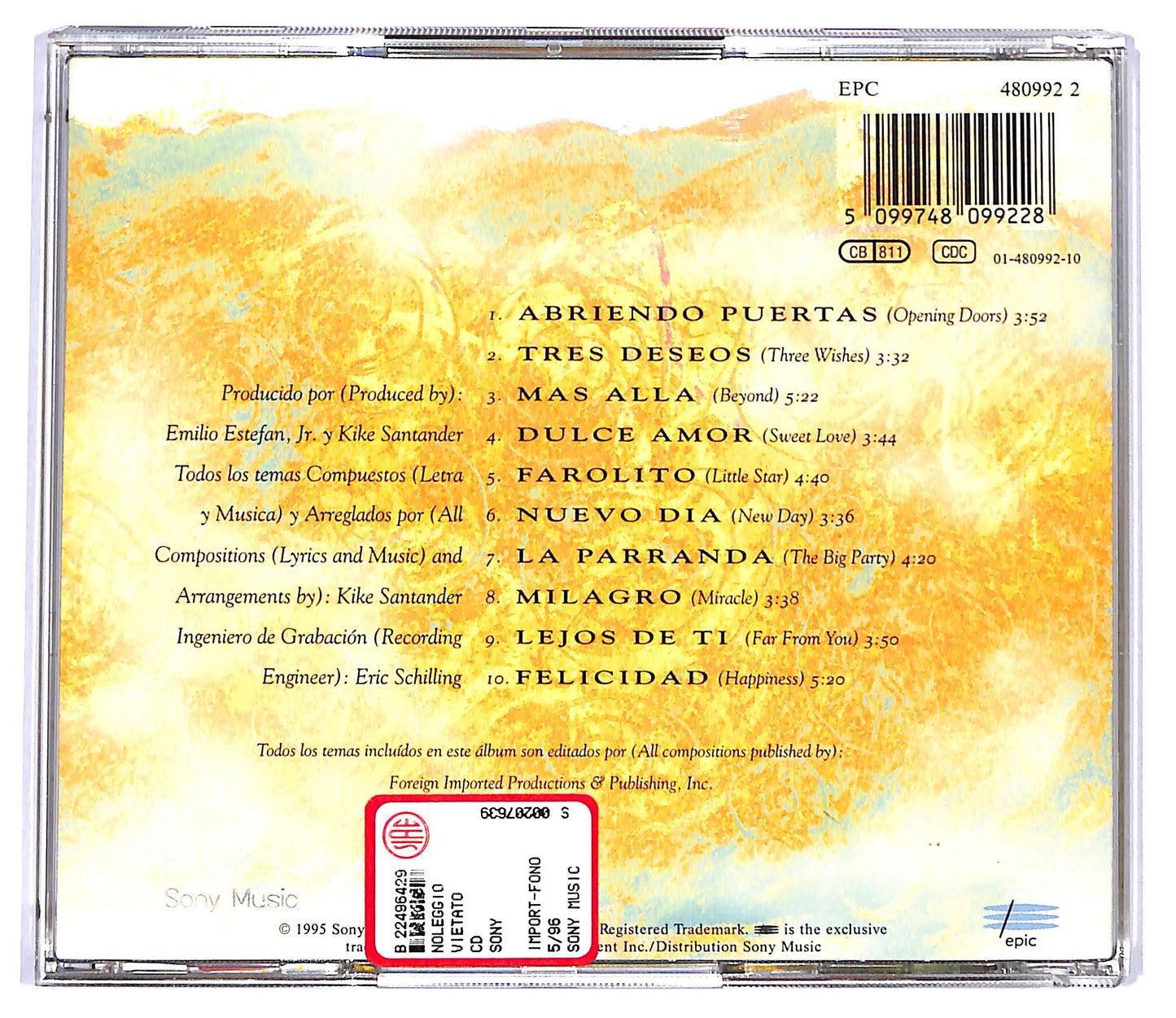 EBOND Gloria Estefan - Abriendo Puertas CD CD117640