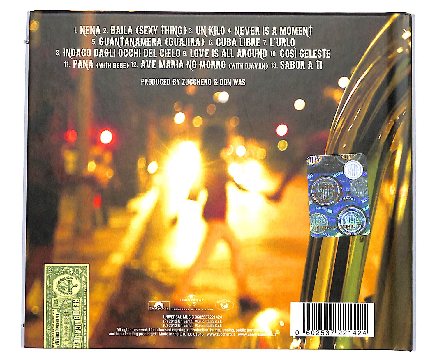 EBOND Zucchero Sugar Fornaciari - La Sesion Cubana CD CD117755