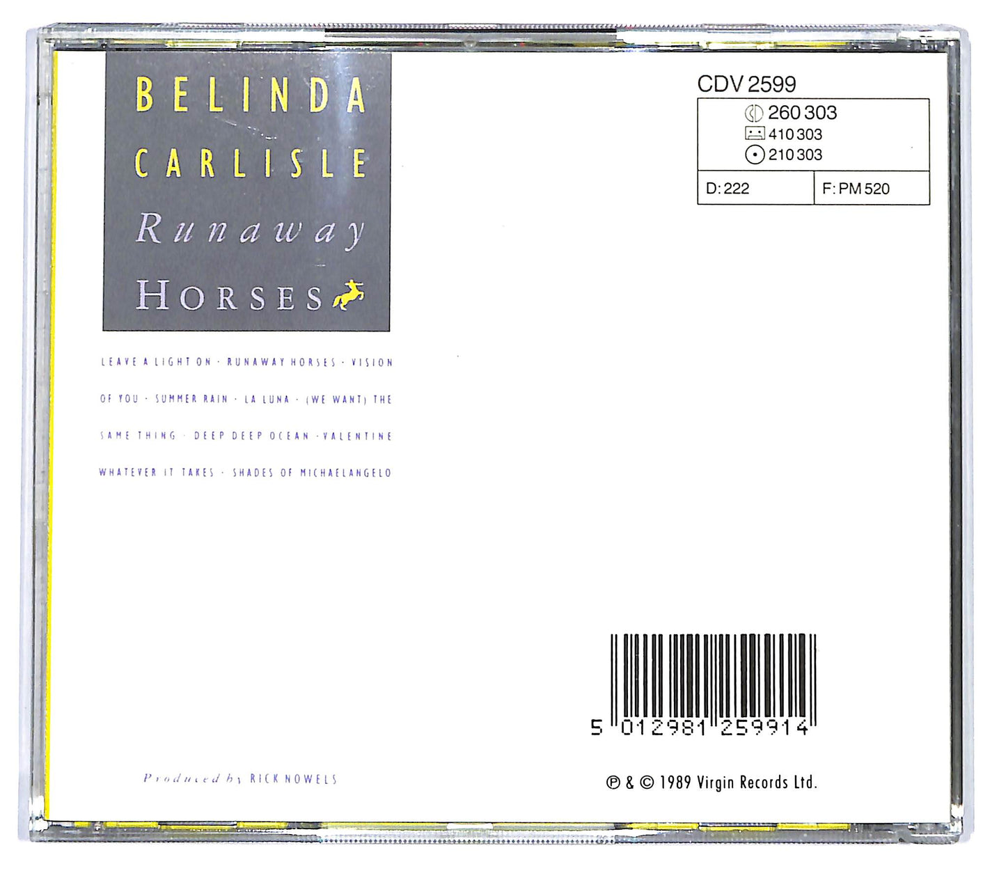 EBOND Belinda Carlisle - Runaway Horses CD CD117862