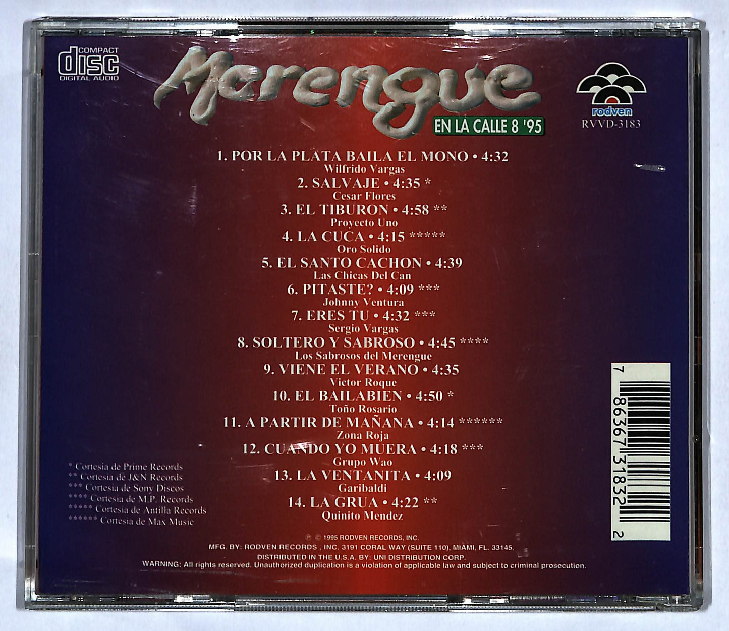 EBOND Various - Merengue En La Calle 8 '95 CD CD117904