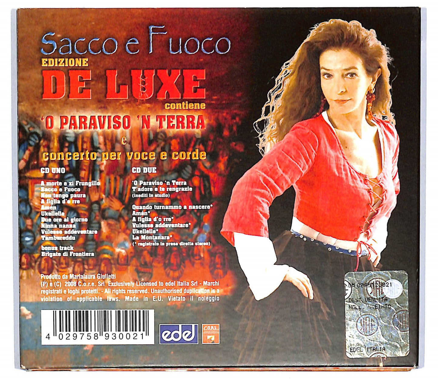 EBOND Teresa De Sio - Sacco E Fuoco CD CD118311
