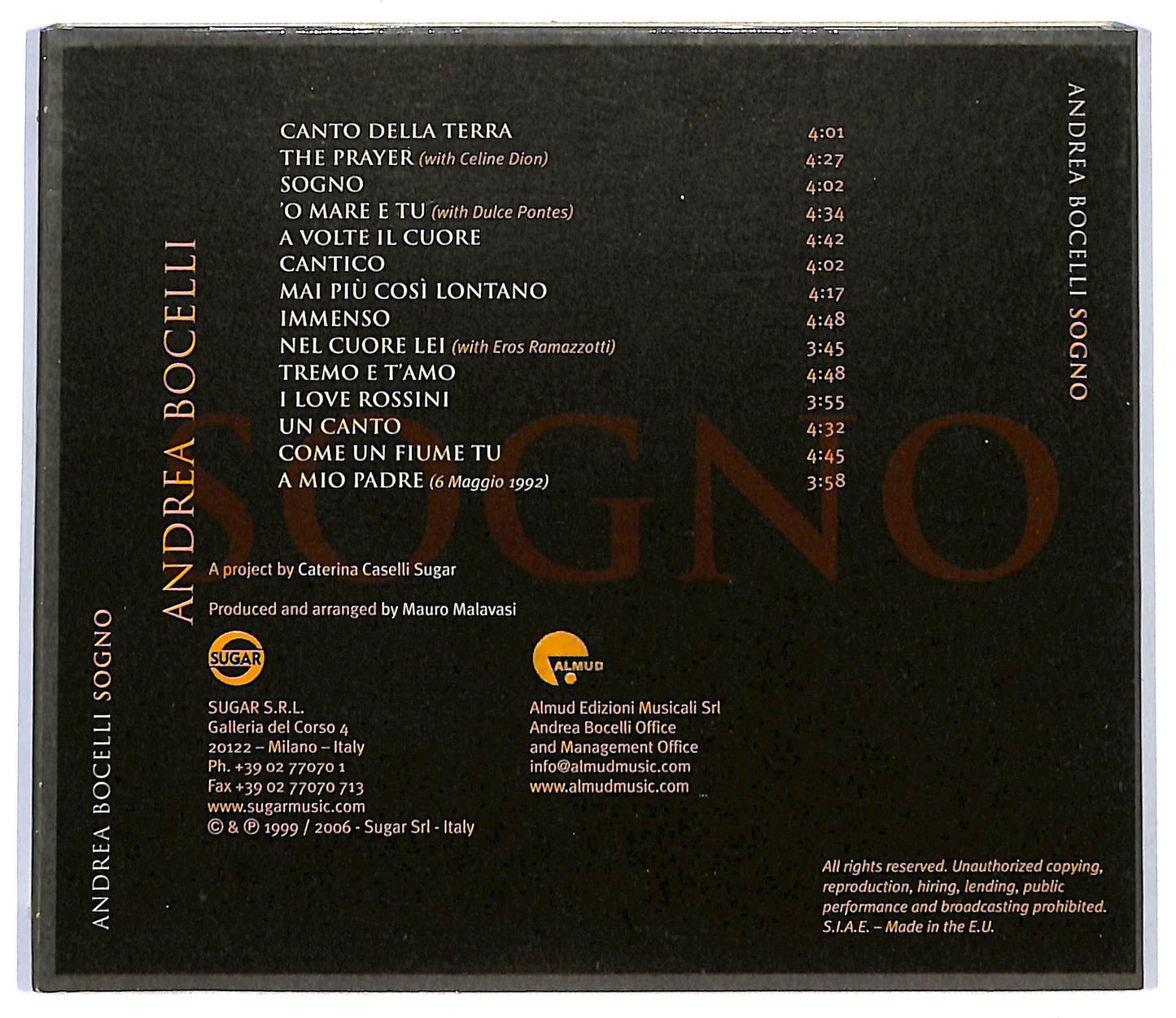 EBOND Andrea Bocelli - Sogno CD CD118323