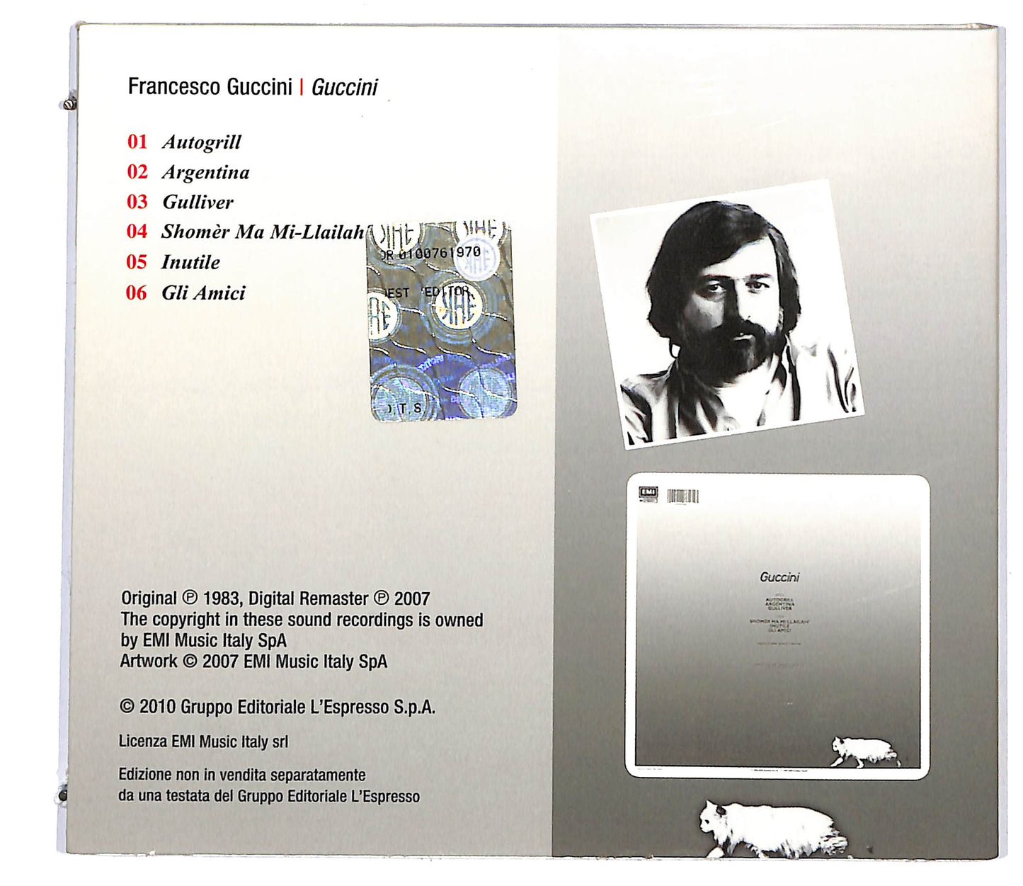 EBOND Francesco Guccini - Guccini EDITORIALE CD CD118340