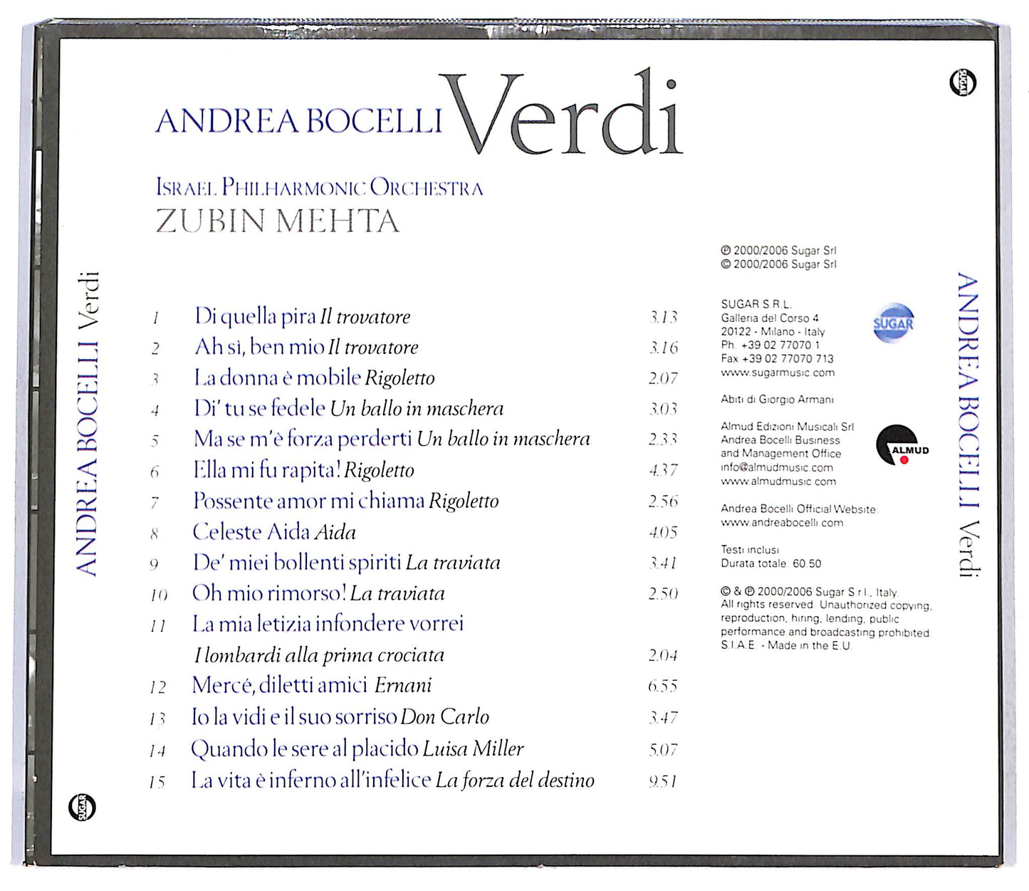 EBOND Andrea Bocelli - Verdi EDITORIALE CD CD118619
