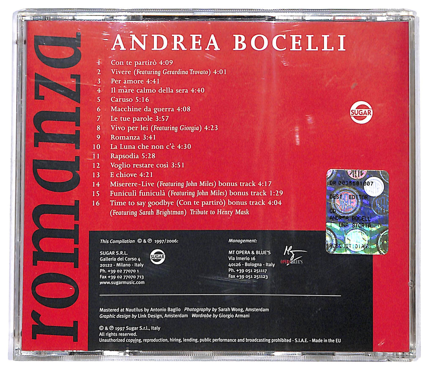 EBOND Andrea Bocelli - Romanza EDITORIALE CD CD118620
