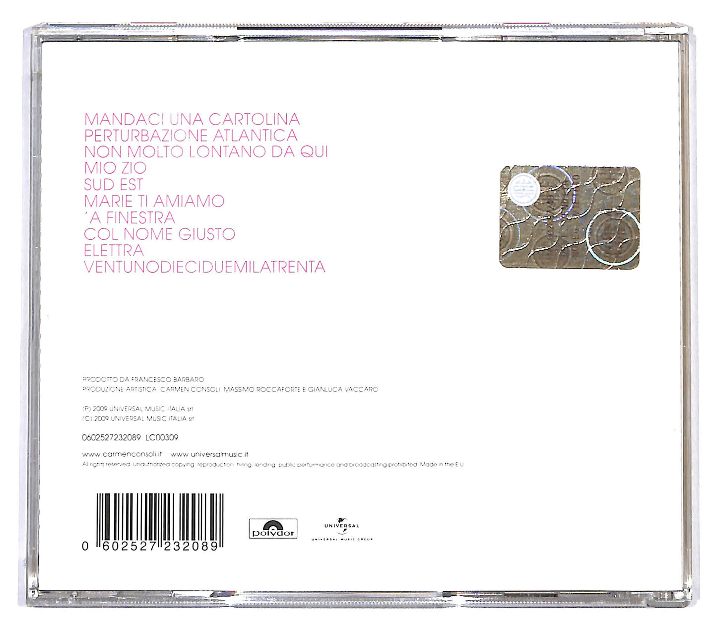 EBOND Carmen Consoli - Elettra CD CD118658