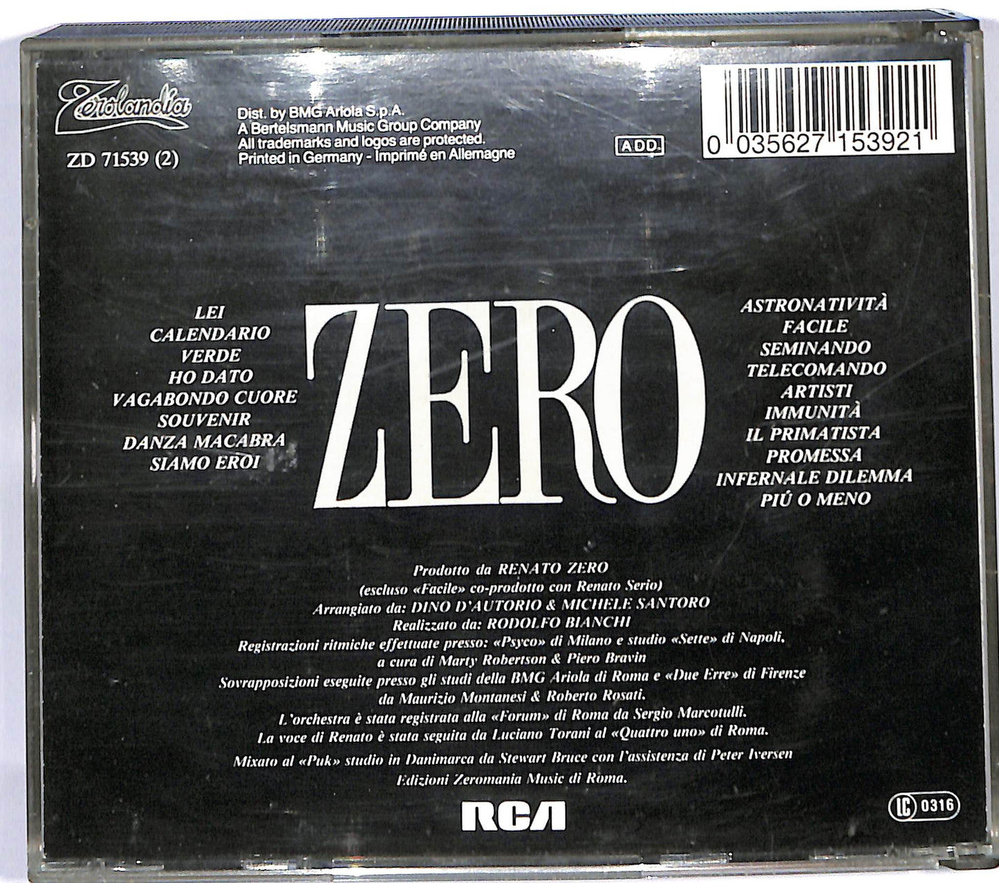 EBOND Renato Zero - Zero CD CD118828