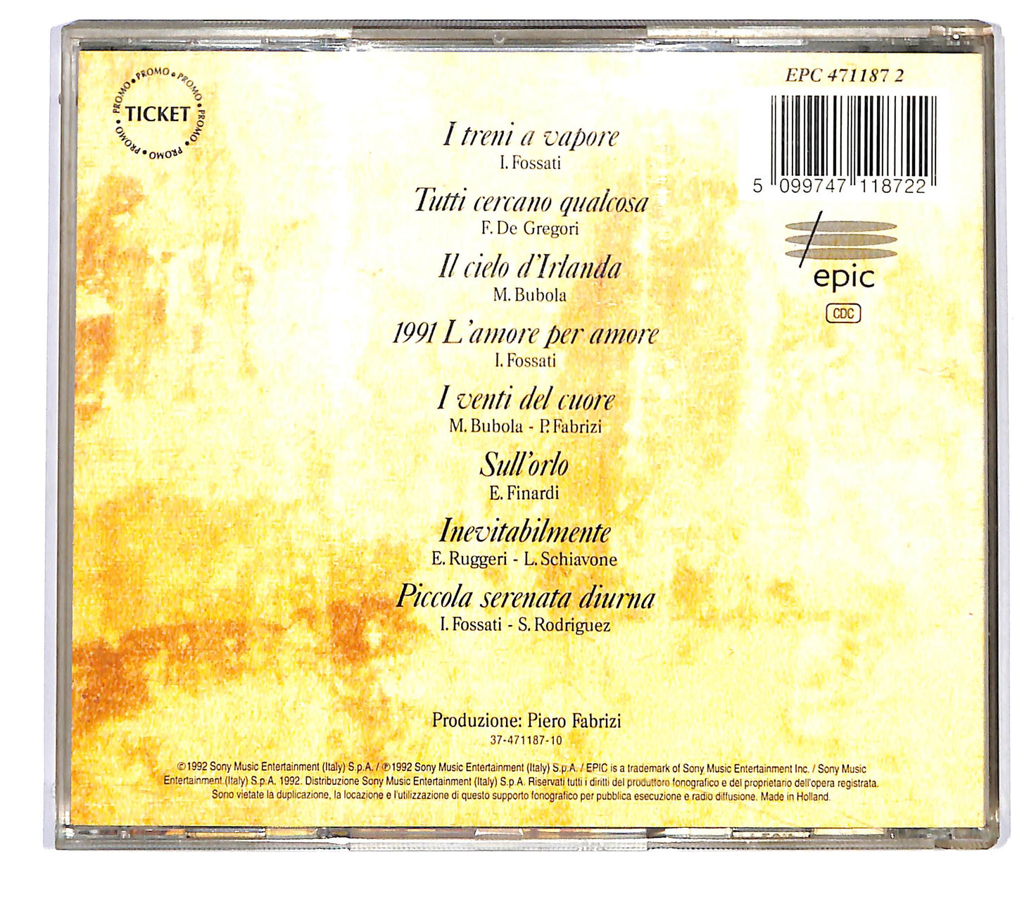 EBOND Fiorella Mannoia - I Treni A Vapore CD CD118843