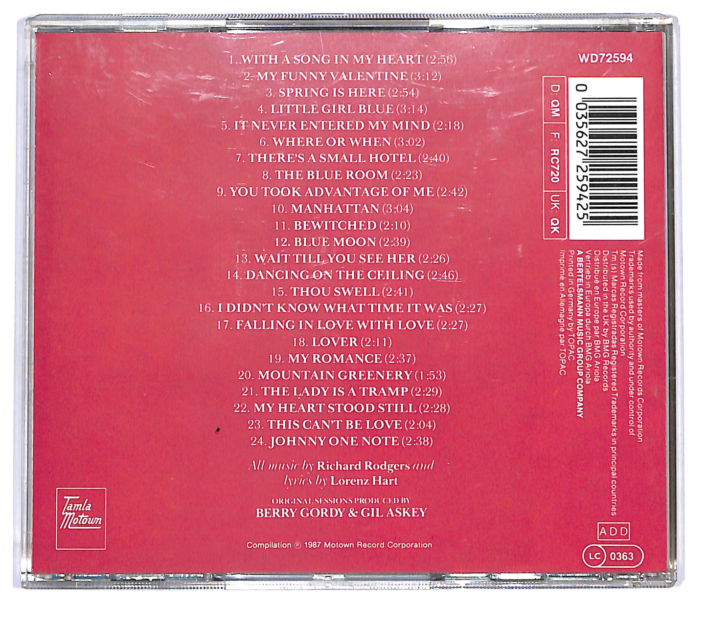 EBOND Diana Ross & The Supremes - The Rodgers & Hart Collection CD CD119145