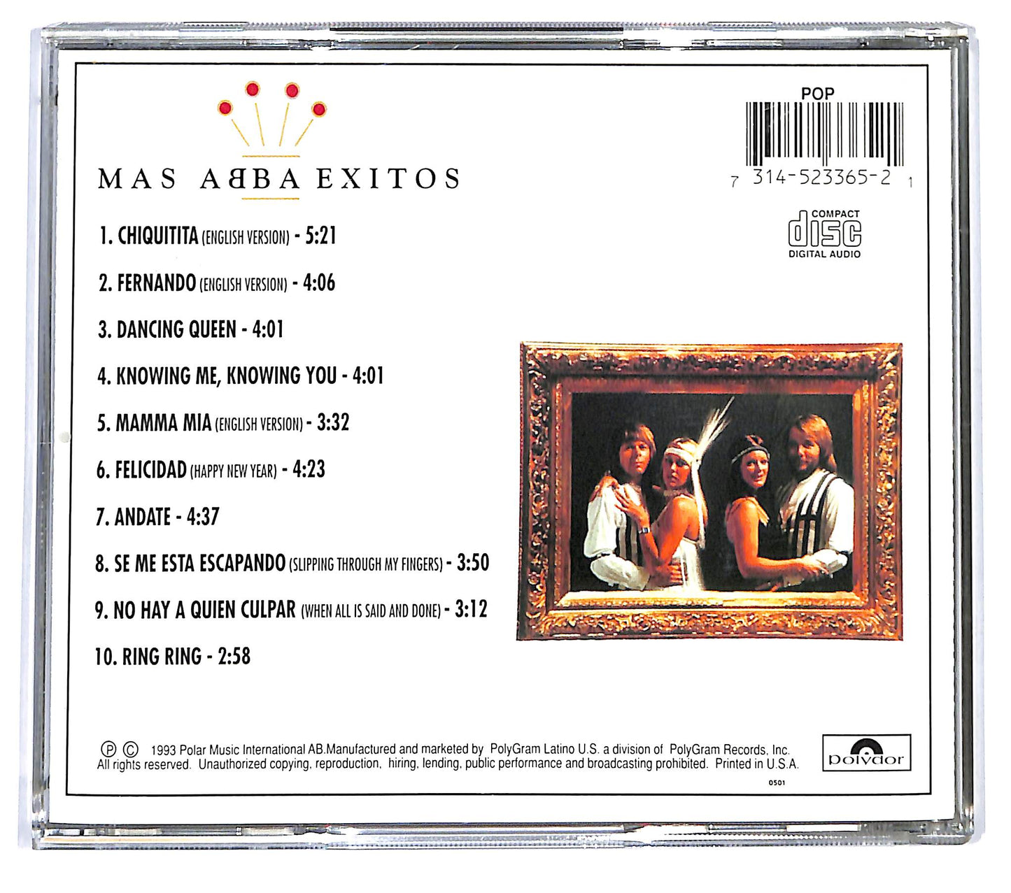 EBOND ABBA - Mas Oro (Mas ABBA Exitos) CD CD119211