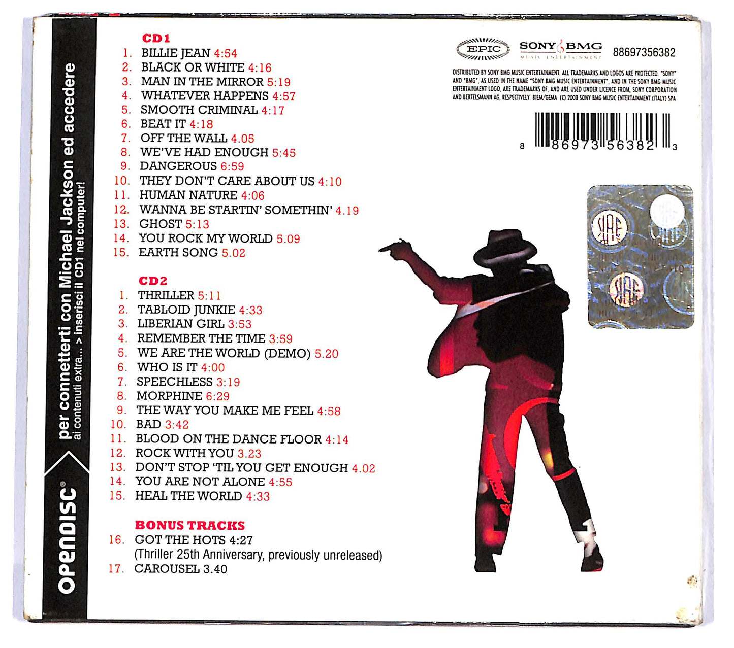 EBOND Michael Jackson - King Of Pop (The Italian Fans' Selection) DIGIPACK CD CD119239